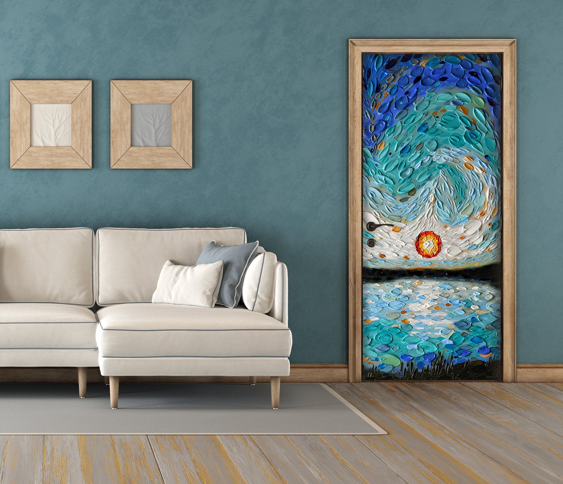 3D Sea Shadow Sun 112194 Dena Tollefson Door Mural