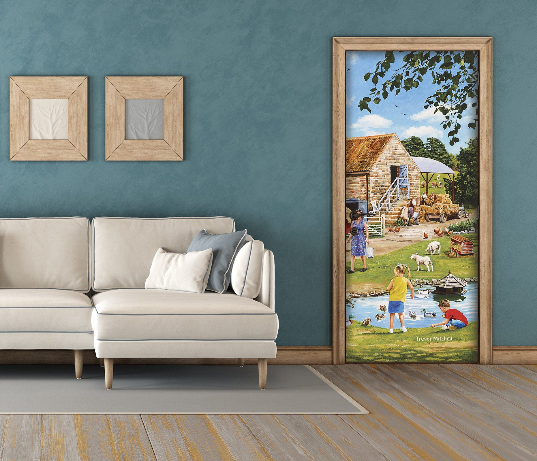 3D Farm Pool Duck 10302 Trevor Mitchell Door Mural