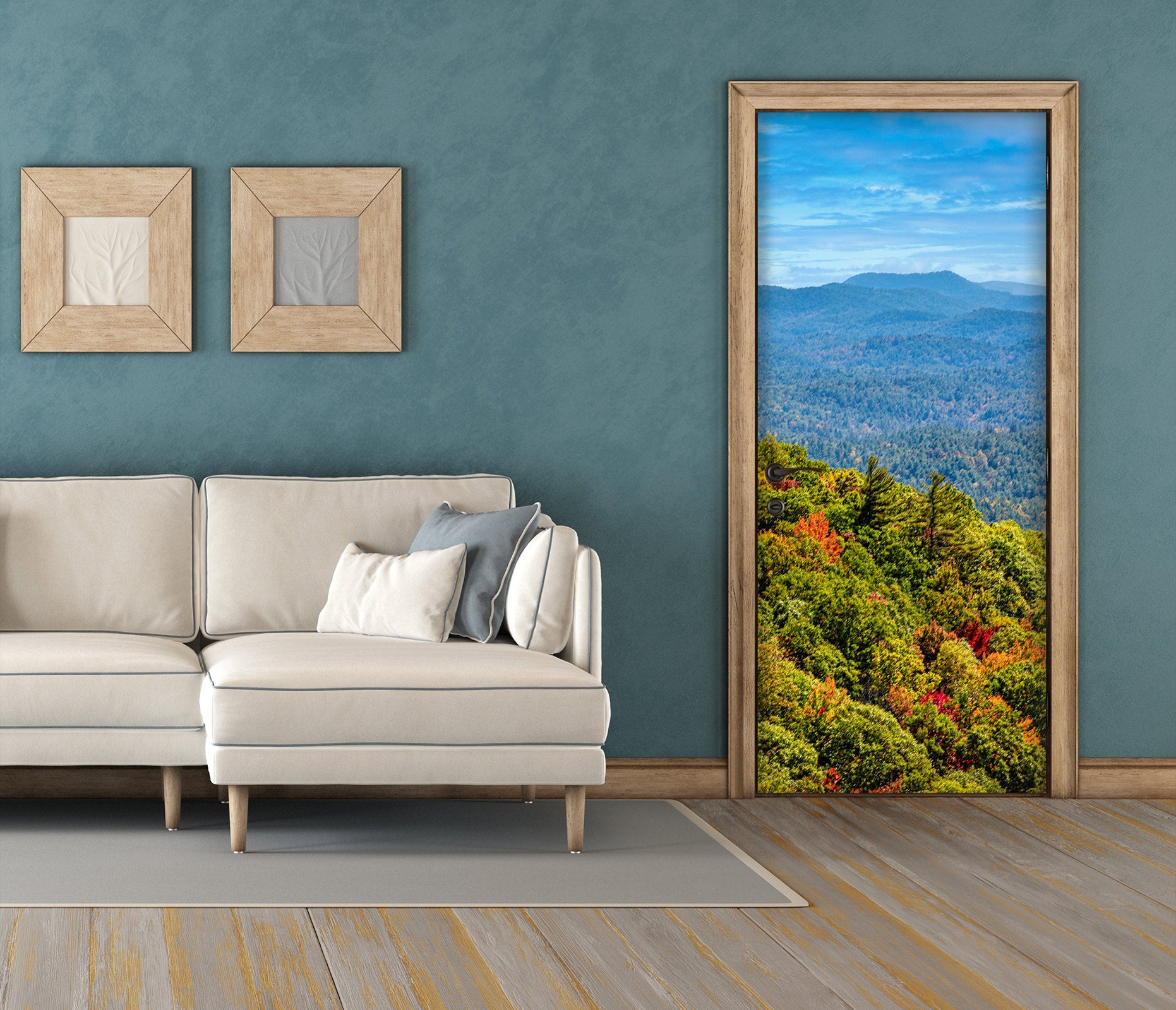 3D Mountain Forest 10827 Beth Sheridan Door Mural