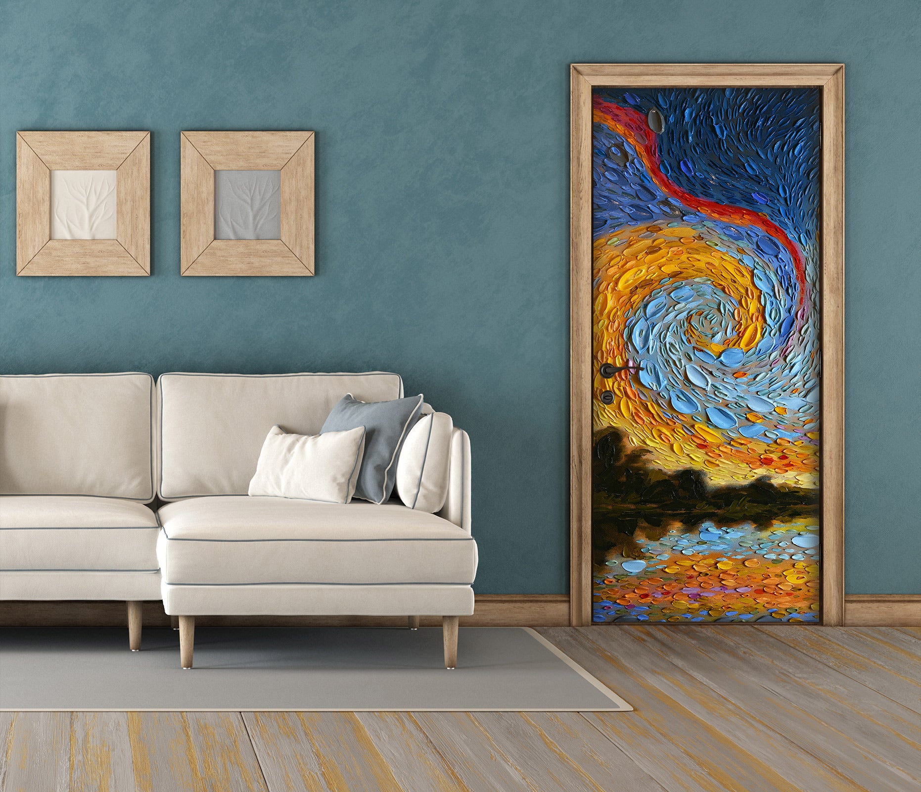 3D Pattern Sky 112221 Dena Tollefson Door Mural