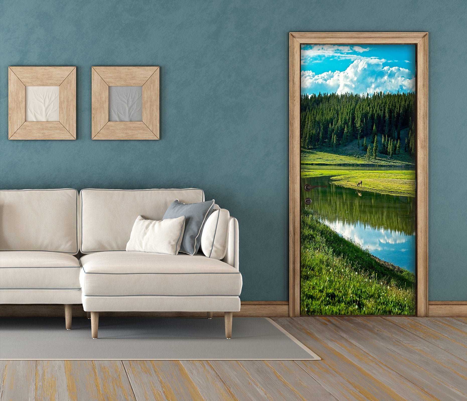 3D Lawn Trees 110187 Kathy Barefield Door Mural