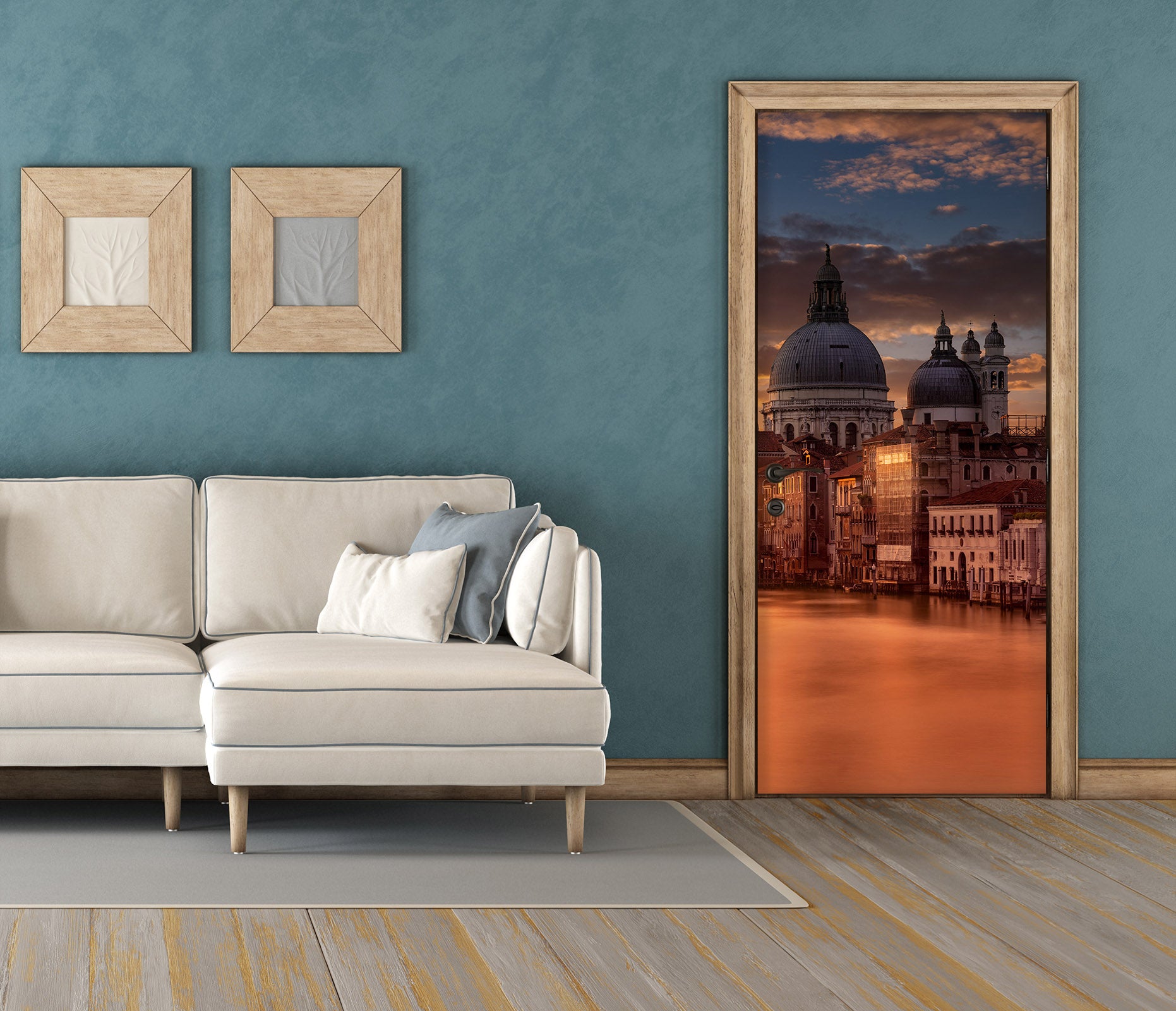 3D Sky Sunset Building 119169 Marco Carmassi Door Mural