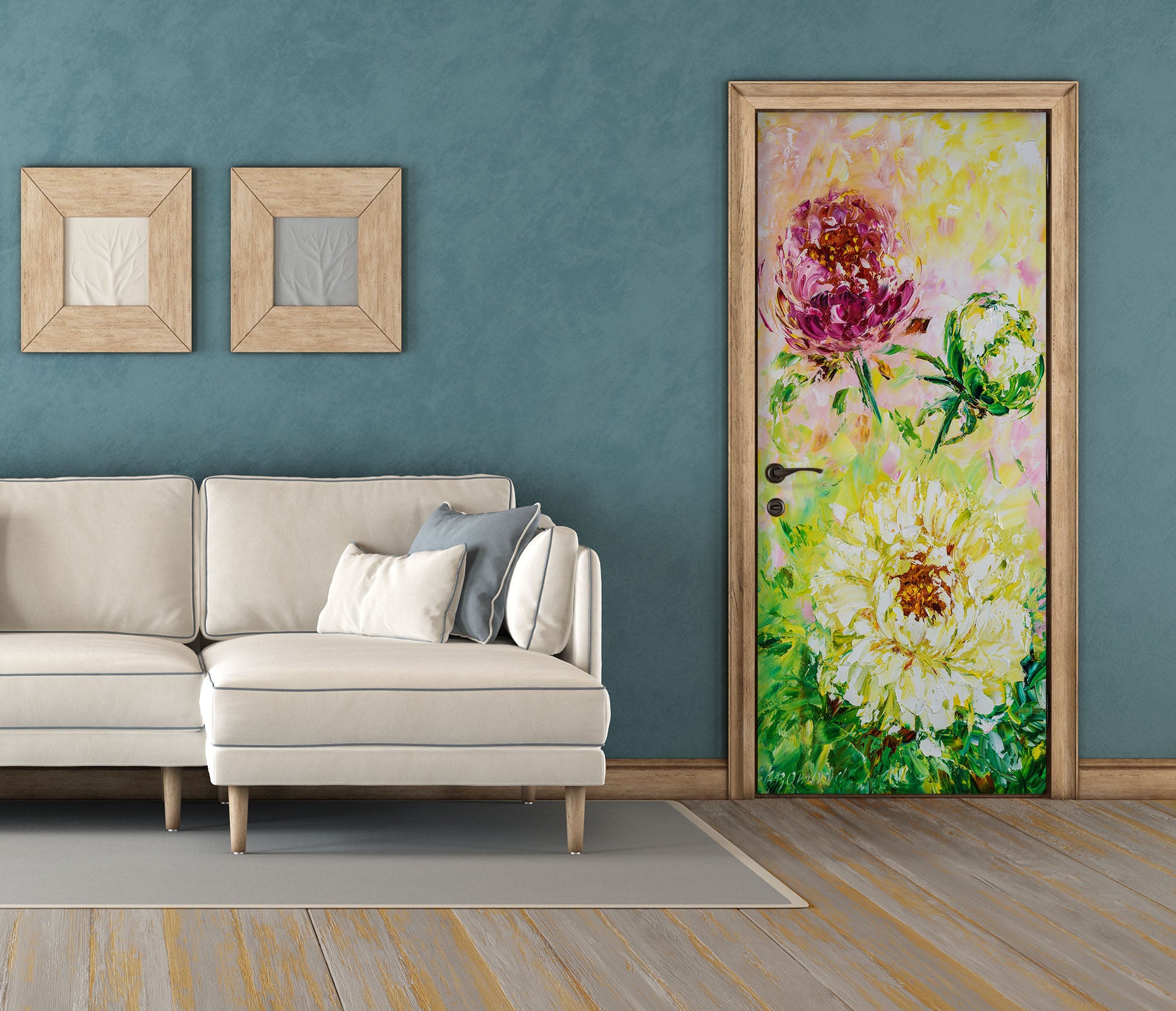 3D Chrysanthemum 3270 Skromova Marina Door Mural