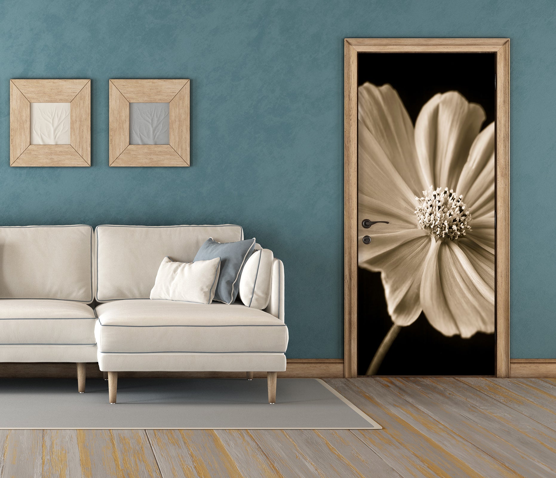 3D Modern Flowers 5016 Assaf Frank Door Mural