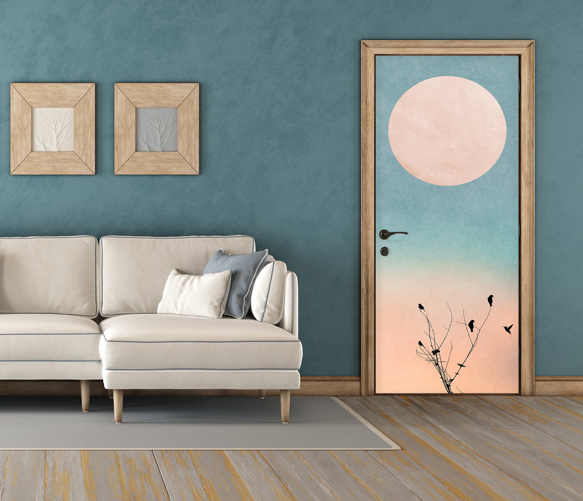 3D Sun Branches 10156 Boris Draschoff Door Mural