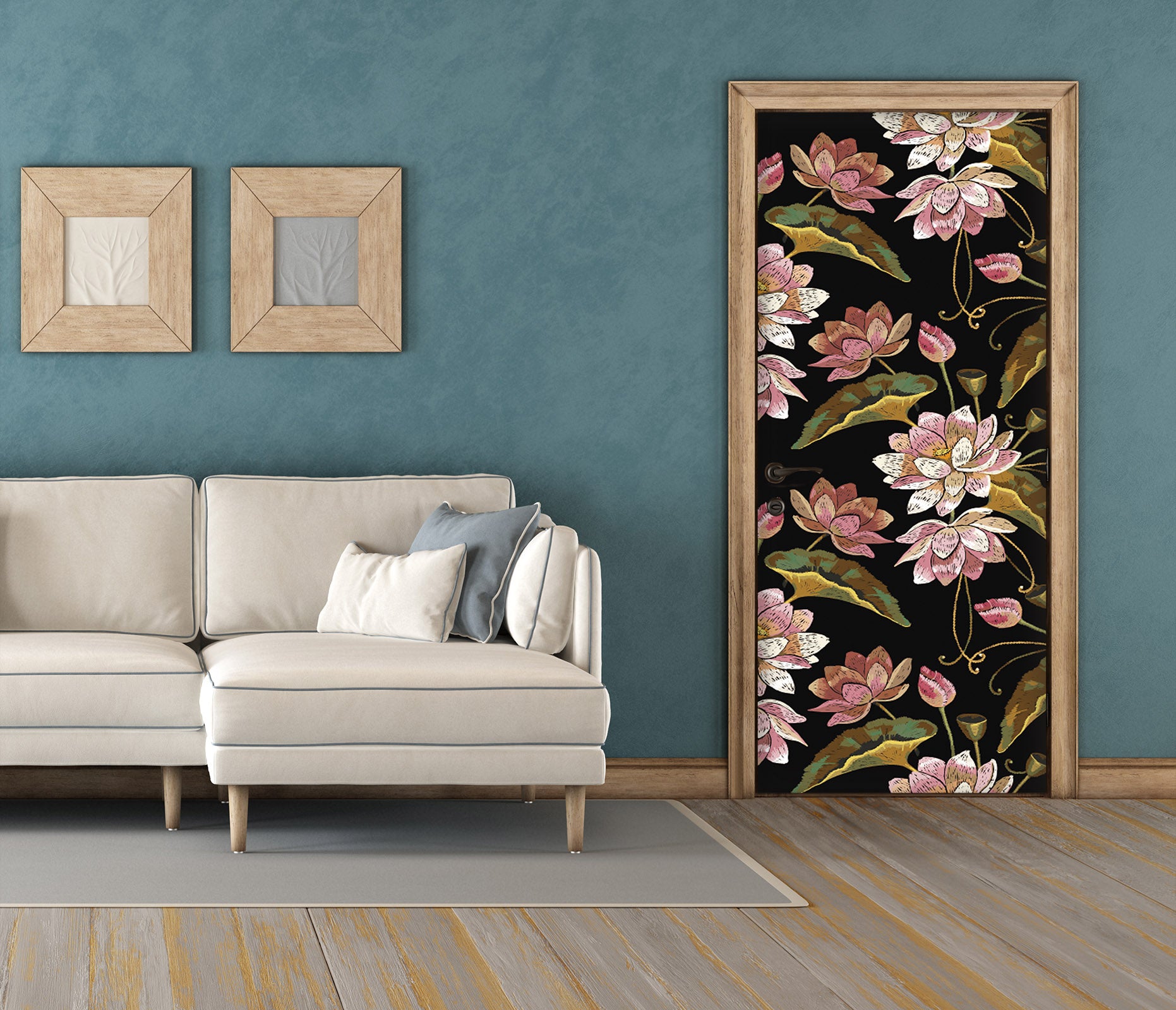 3D Lotus 25152 Door Mural