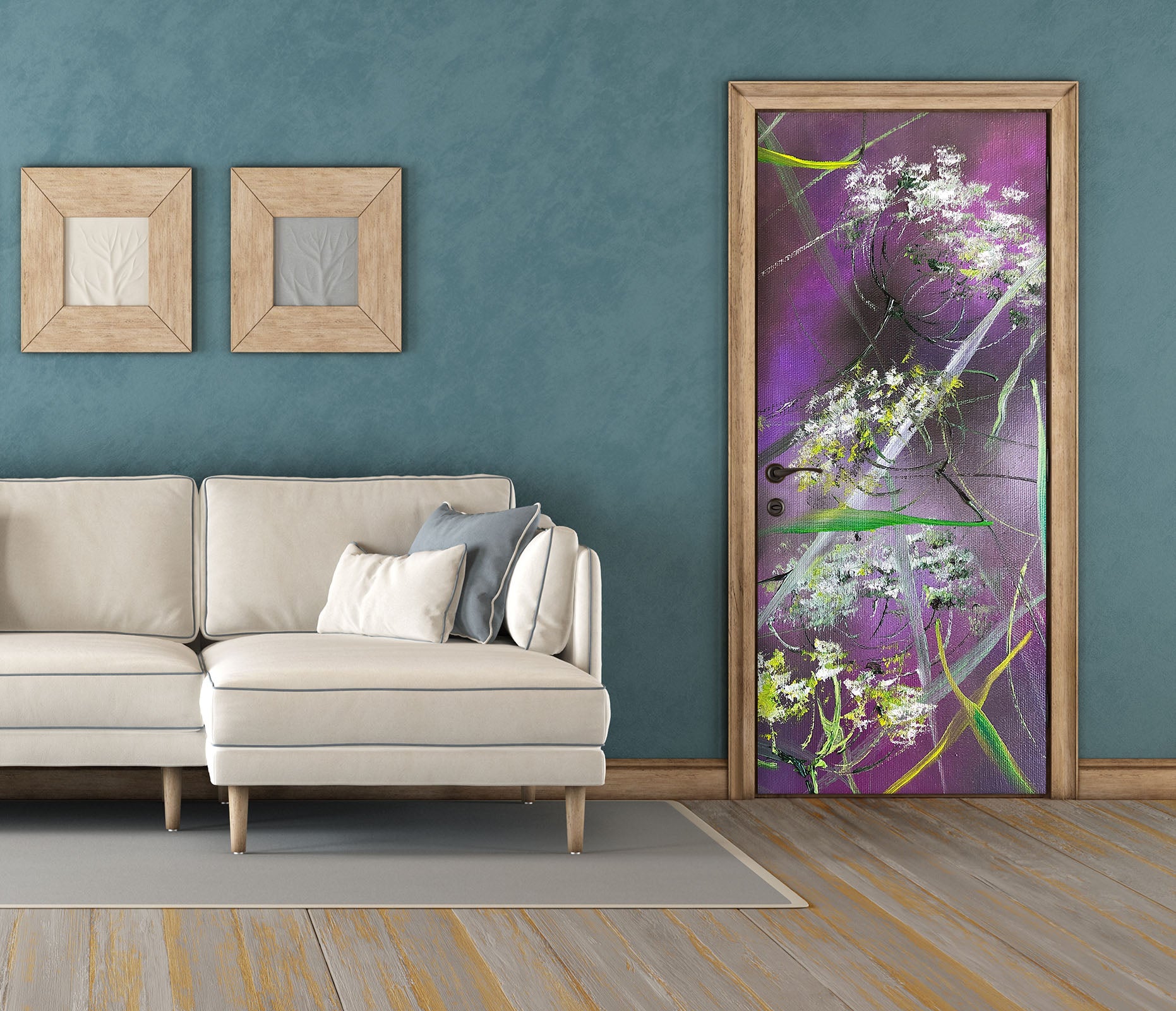 3D Painted Wildflowers 860 Skromova Marina Door Mural