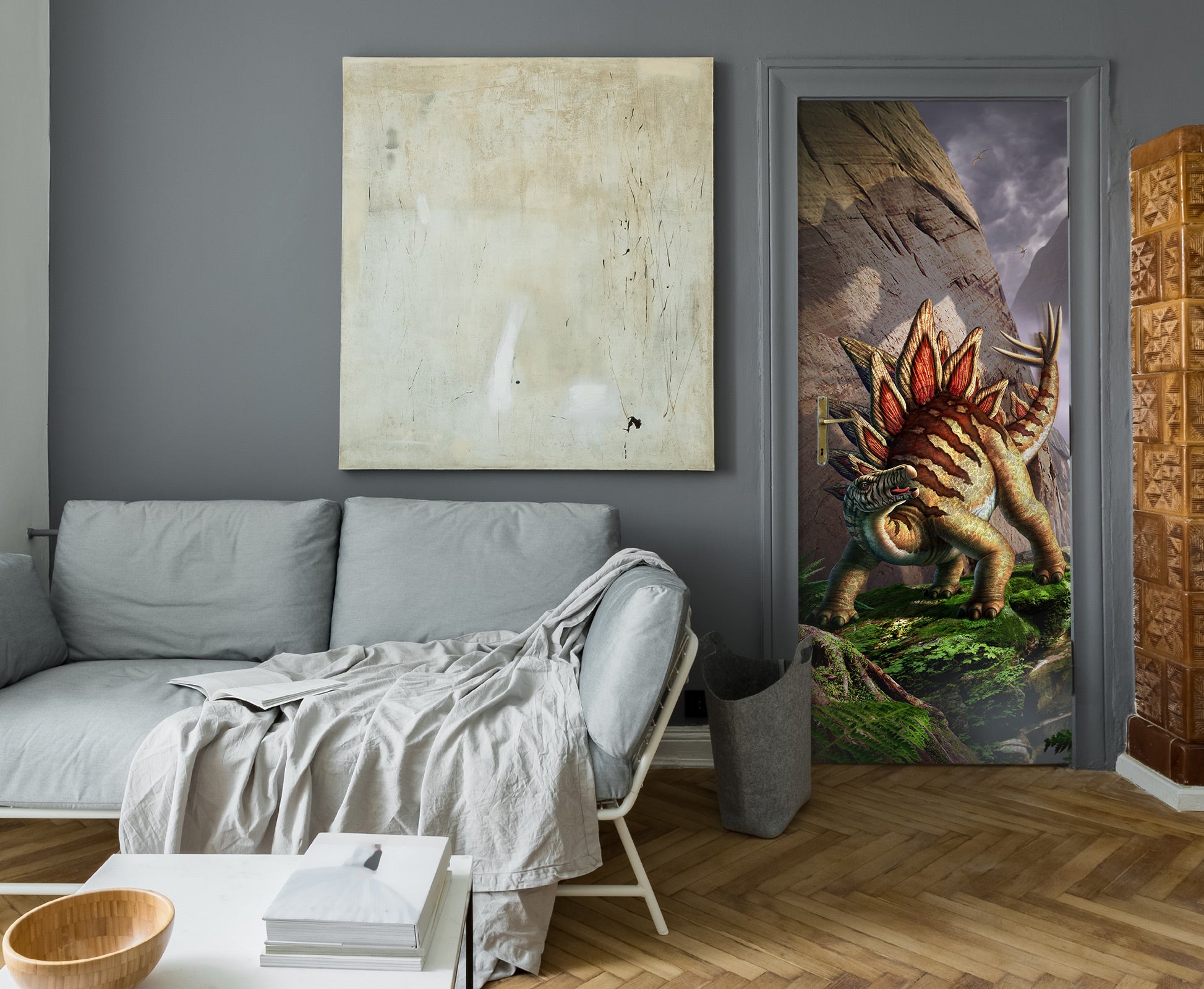 3D Lizard Dragon 4634 Jerry LoFaro Door Mural