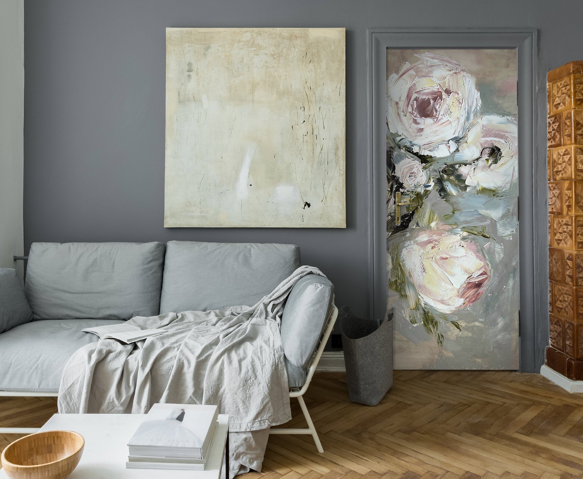 C3D Retro Bouquet 3146 Skromova Marina Door Mural