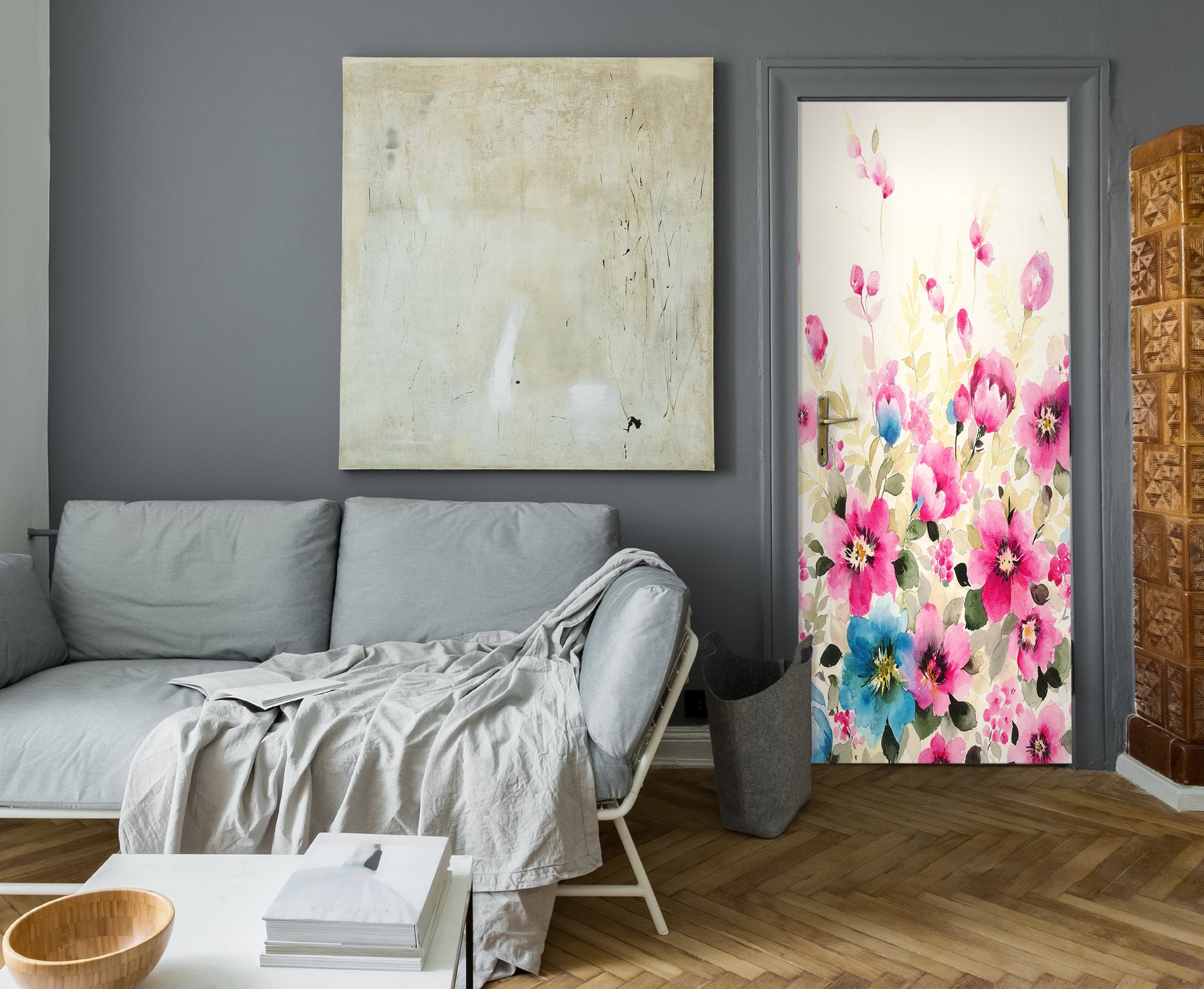 3D Flowers 25020 Door Mural