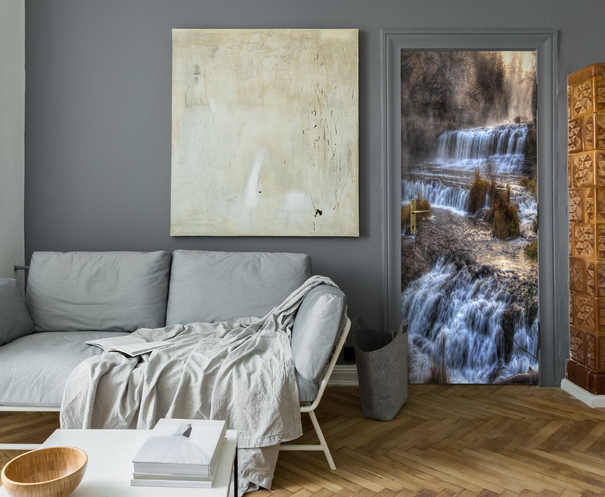 3D Waterfall 23156 Door Mural