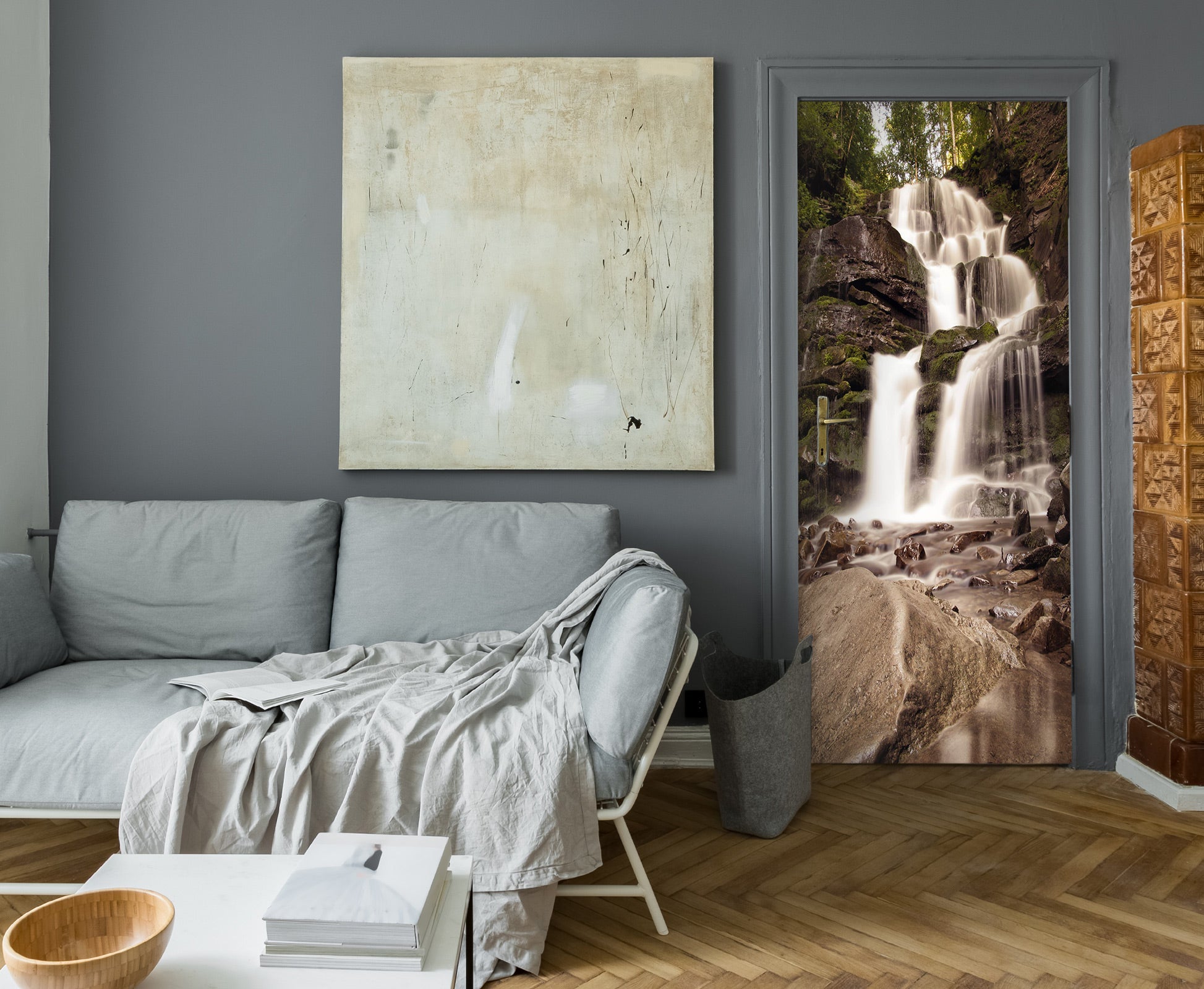 3D Waterfall 23104 Door Mural