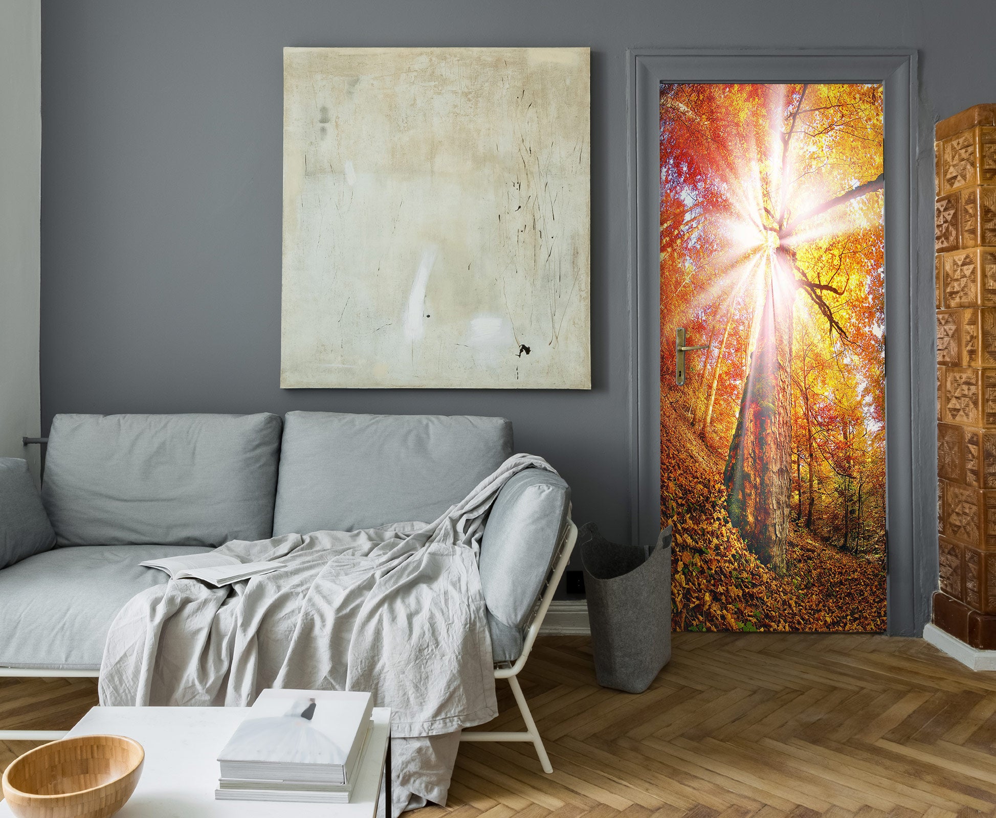 3D Tree Sunlight 25059 Door Mural