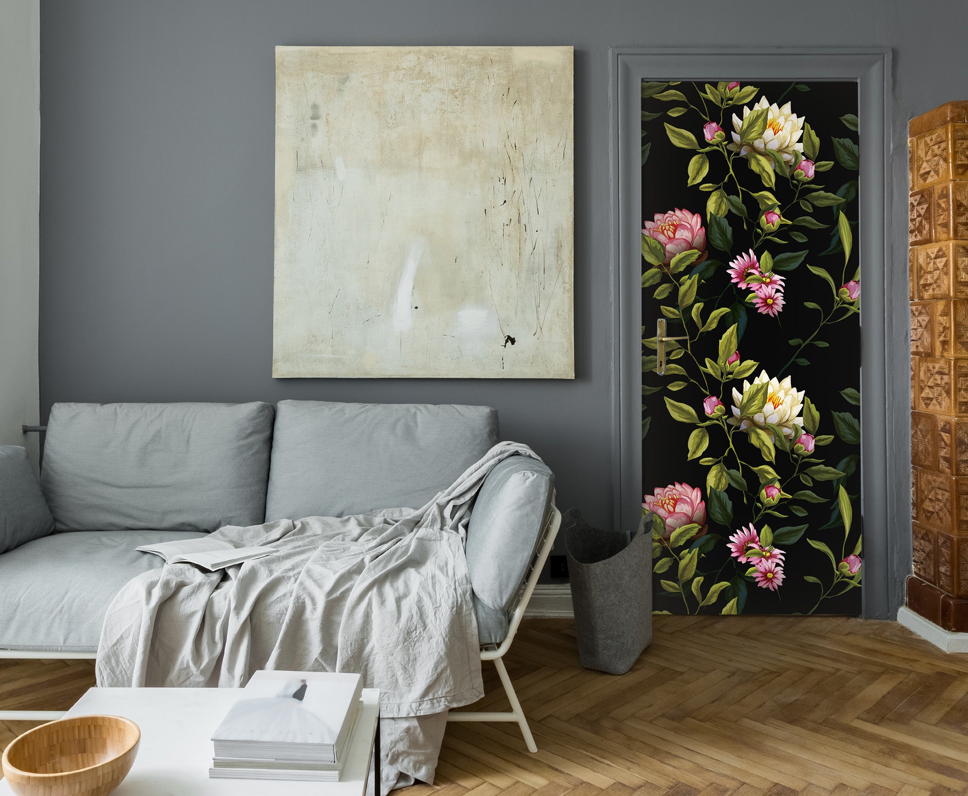3D Flowers 25138 Door Mural