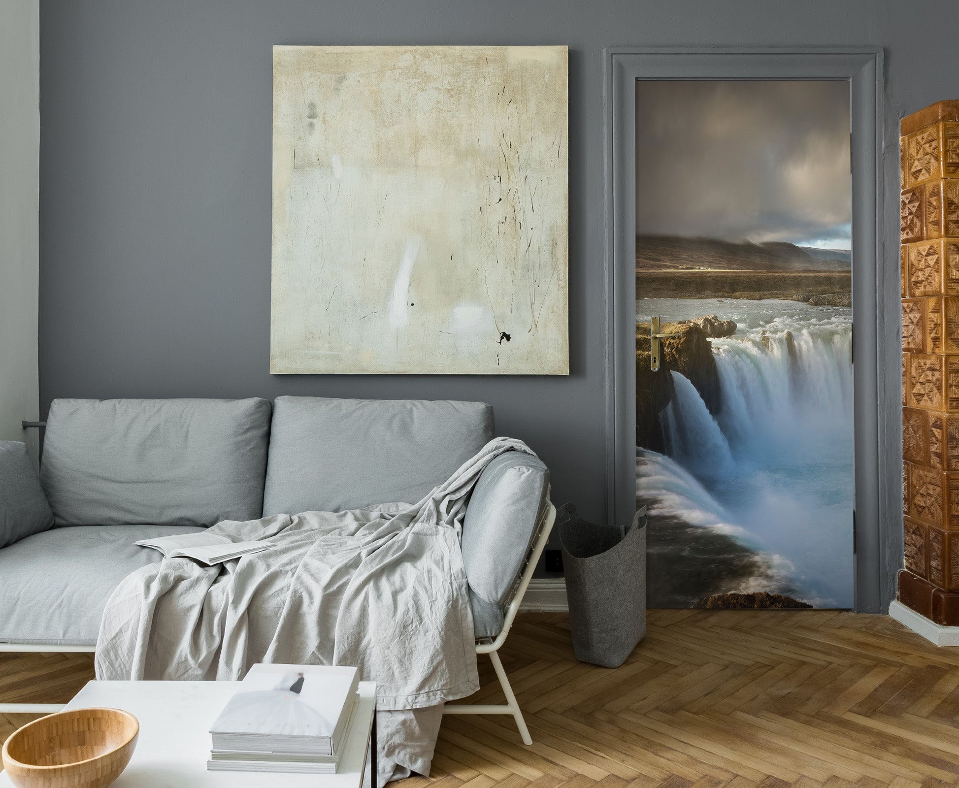 3D Waterfall 11579 Marco Carmassi Door Mural