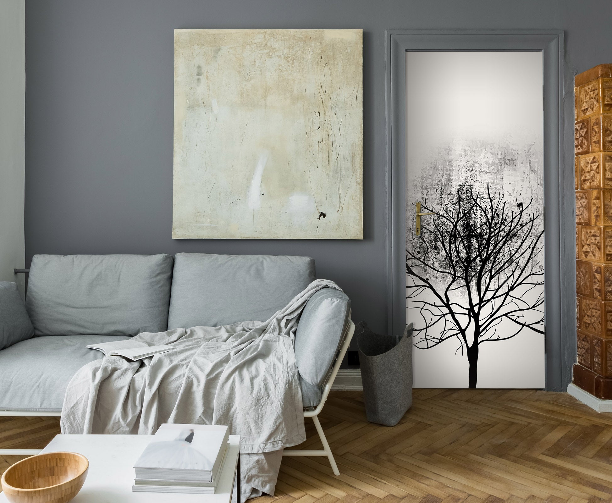 3D Black Dead Tree 10154 Boris Draschoff Door Mural