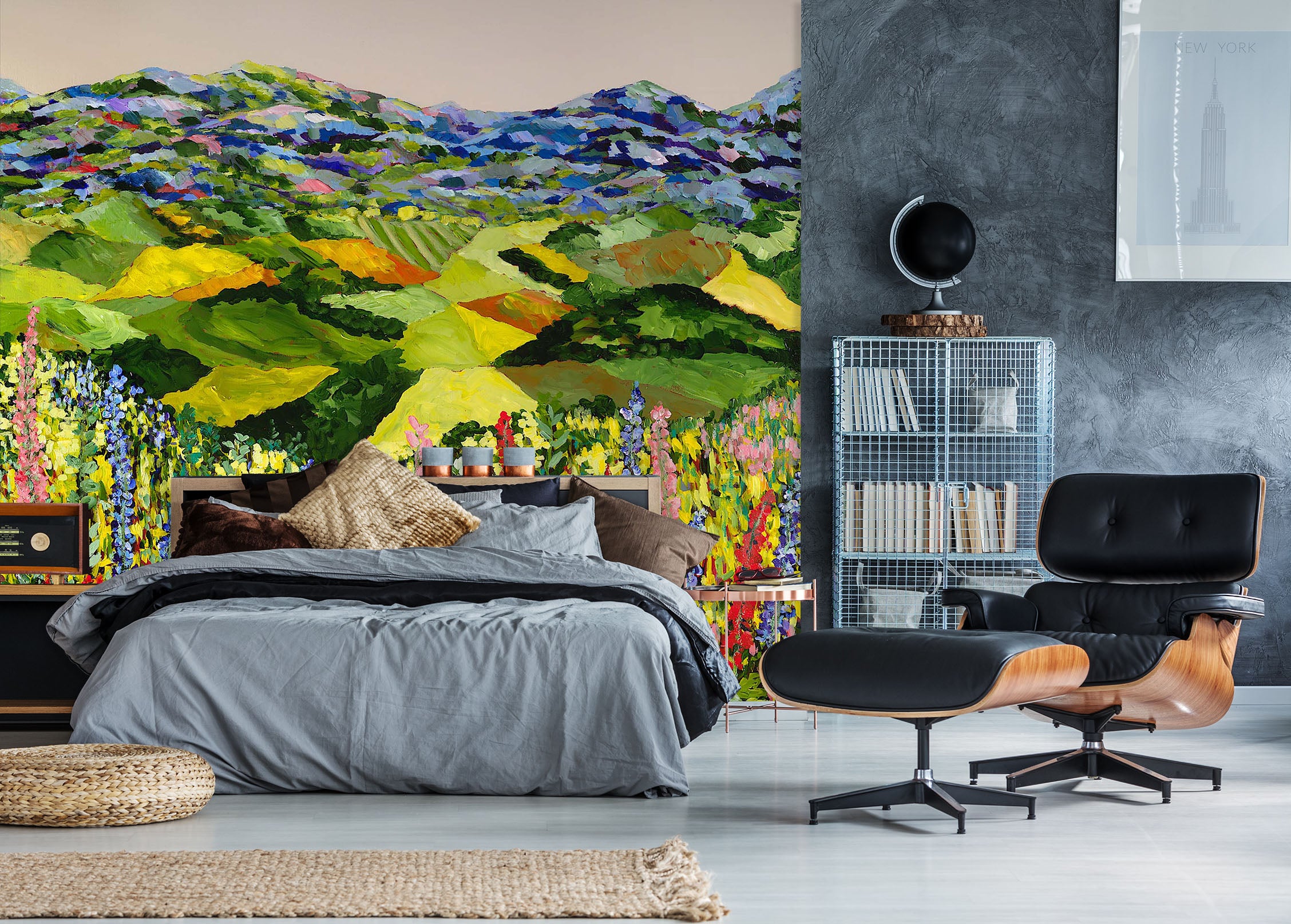 3D Wildflower Valley 139 Allan P. Friedlander Wall Mural Wall Murals