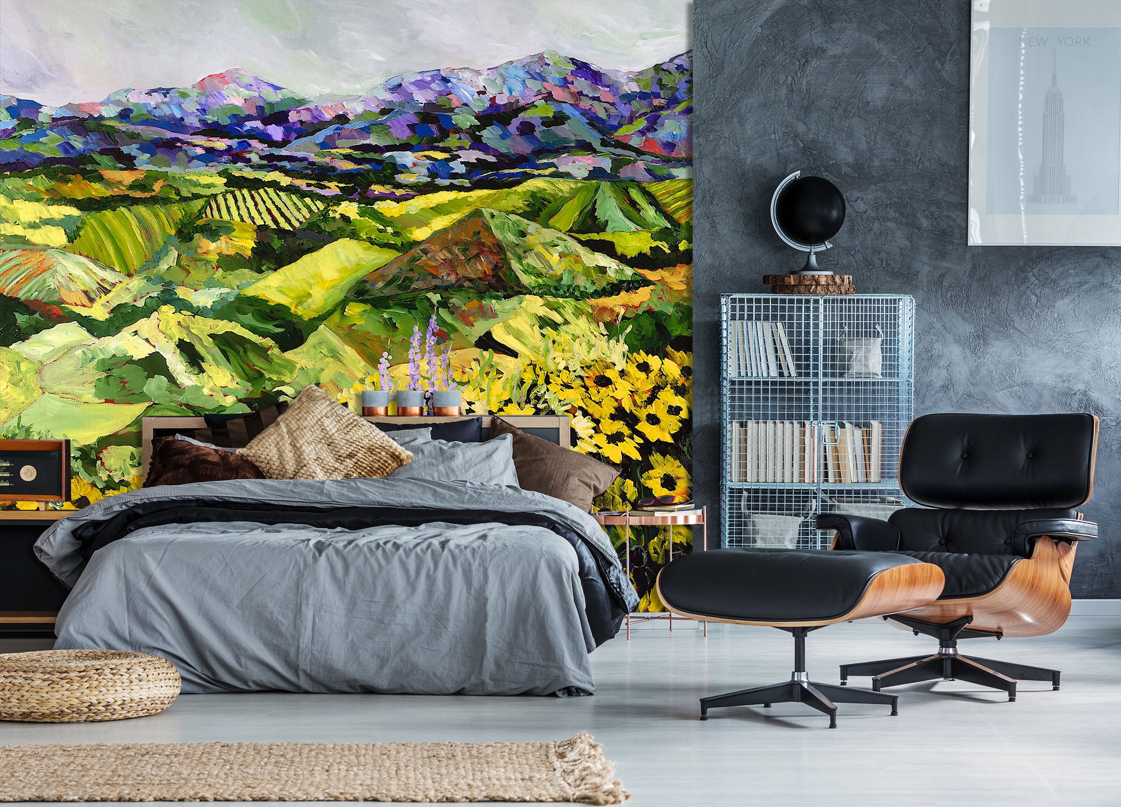 3D Sun Flower Garden 138 Allan P. Friedlander Wall Mural Wall Murals