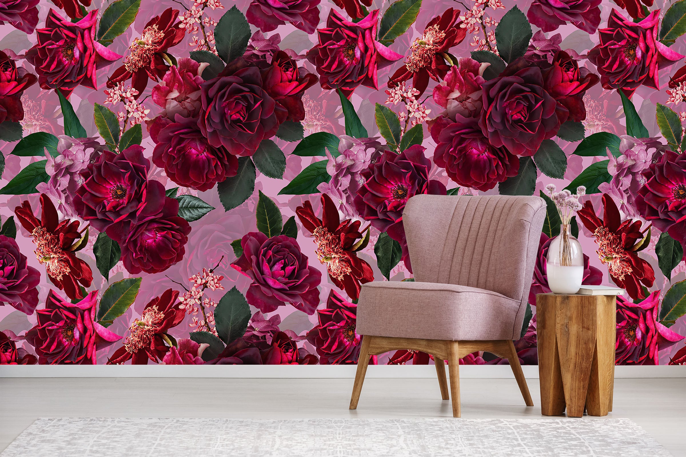 3D Purple Rose 116 Uta Naumann Wall Mural Wall Murals