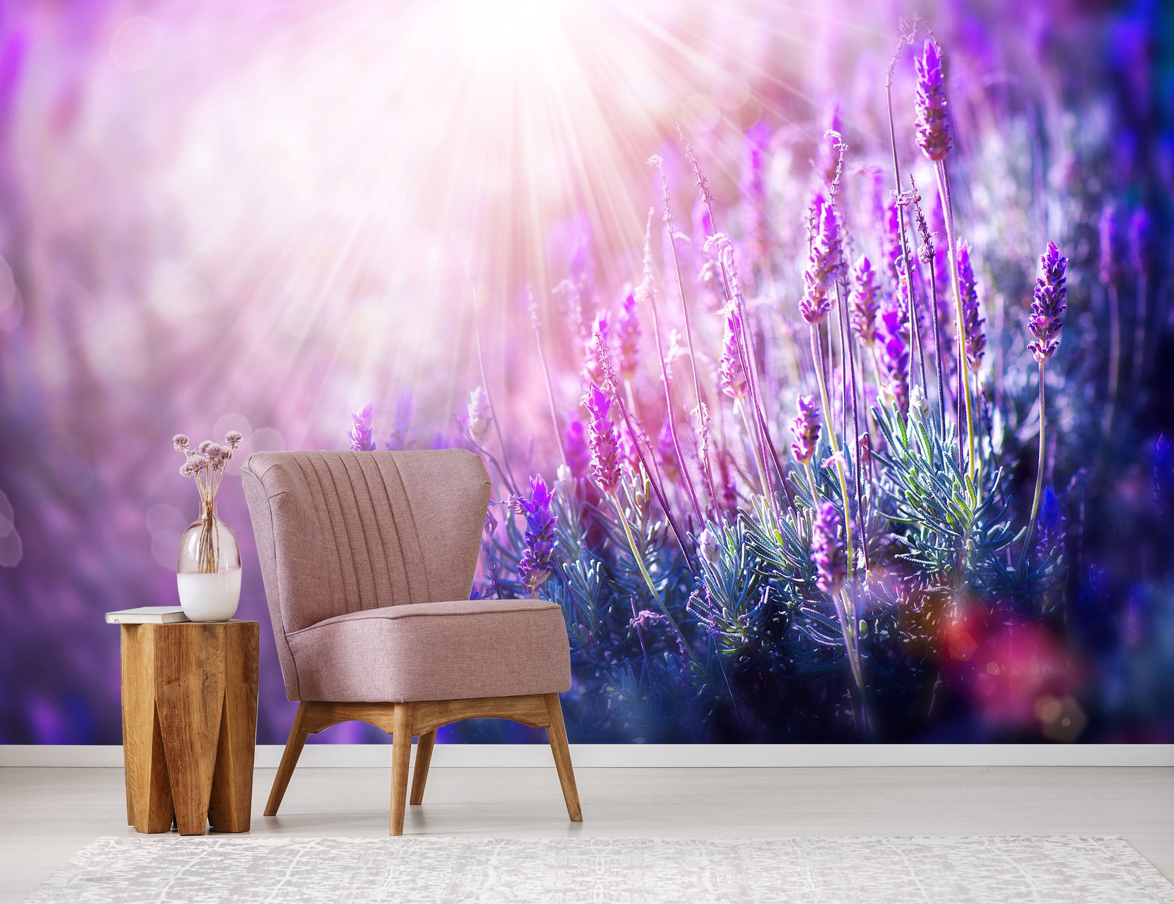 3D Sun lavender 1105 Wall Murals