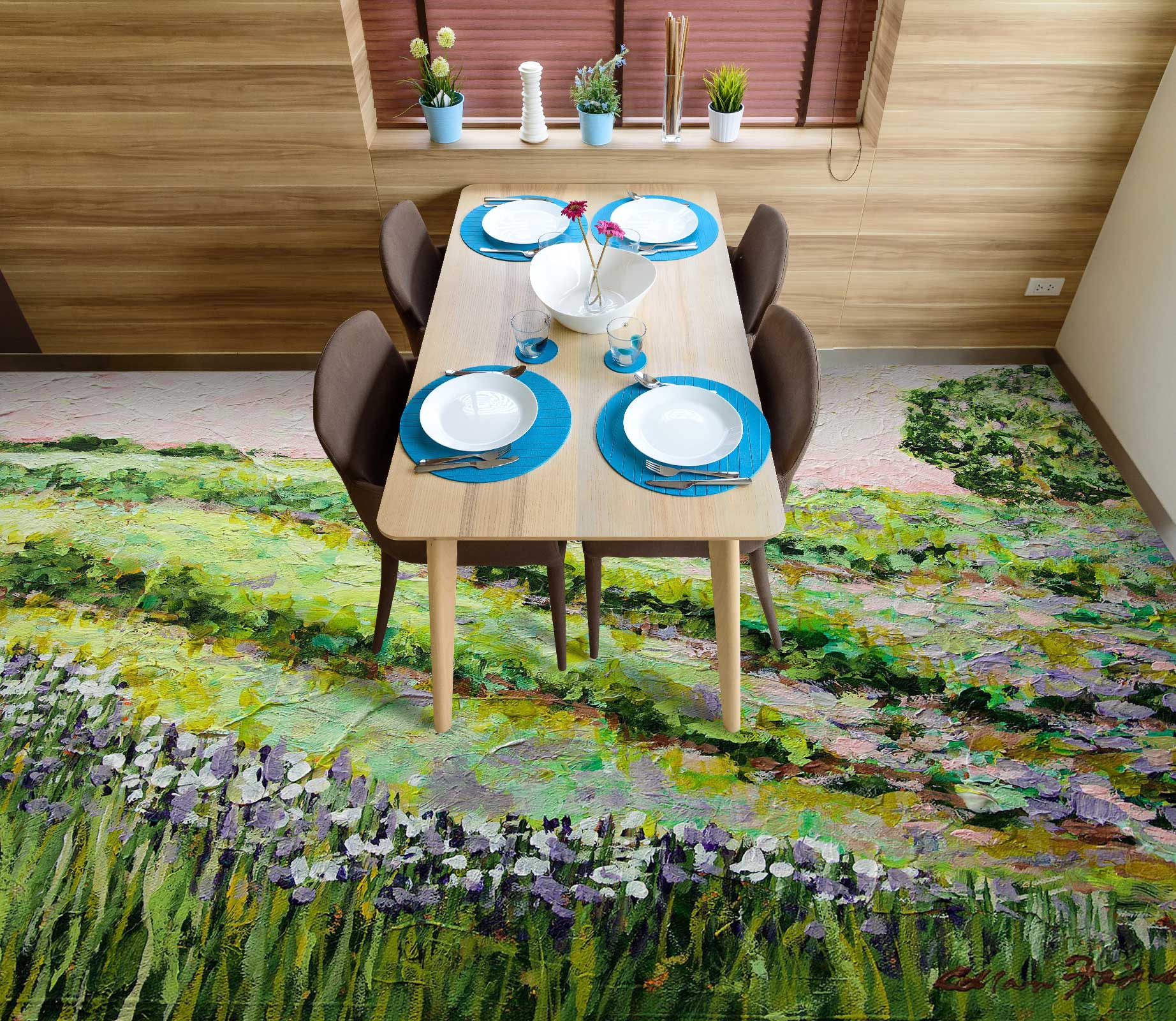 3D Grassland 9672 Allan P. Friedlander Floor Mural