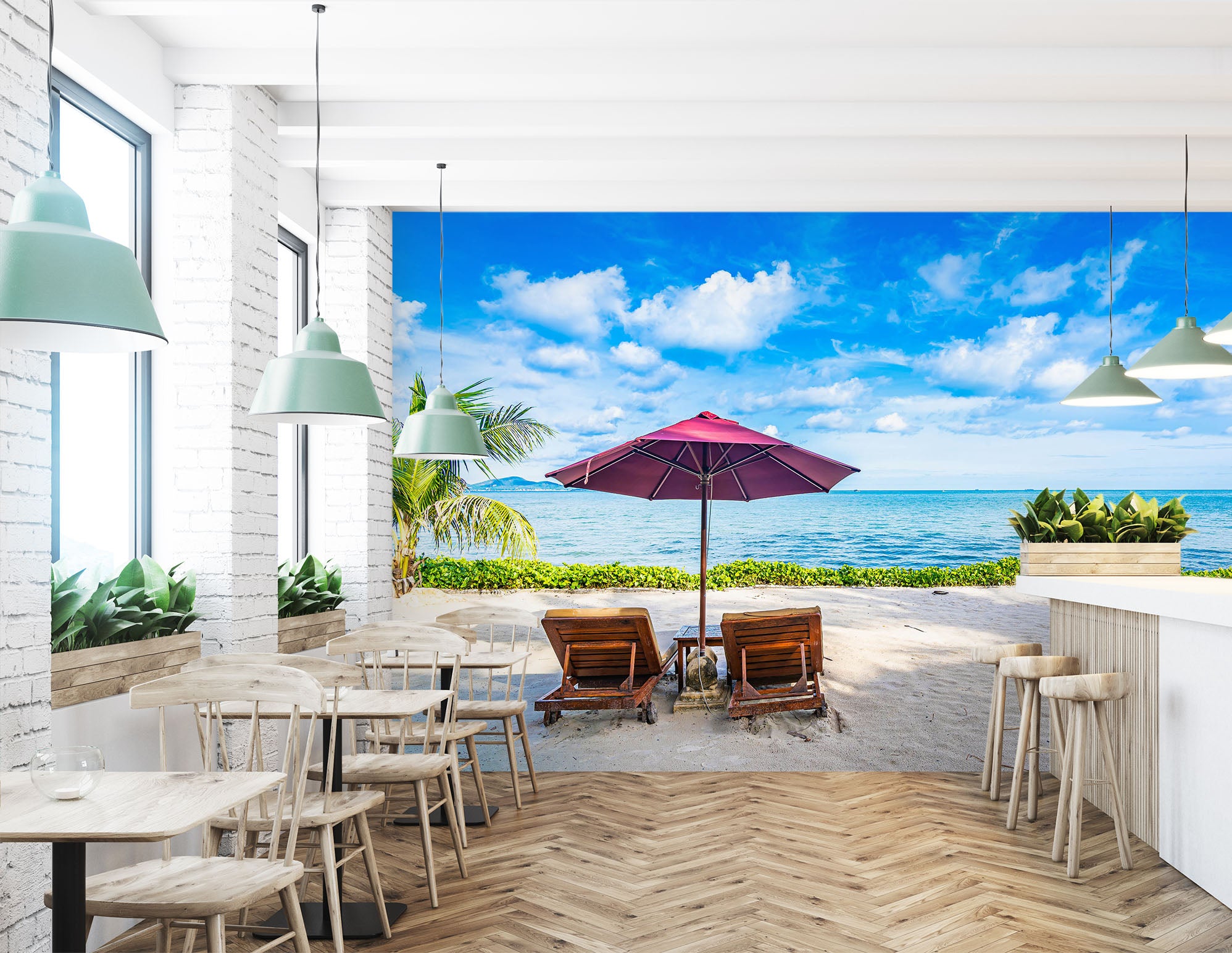 3D Seaside Sky 58072 Wall Murals