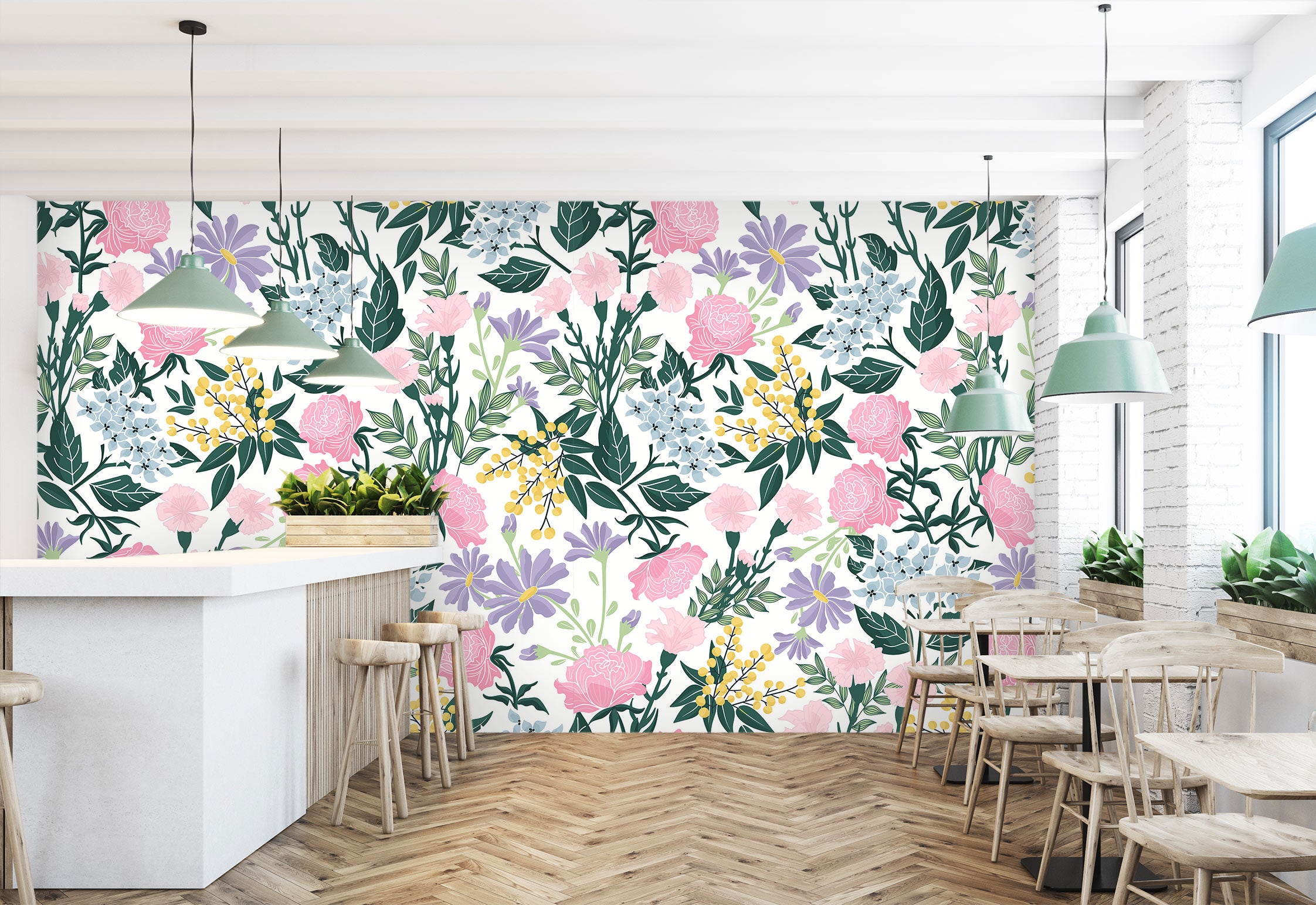 3D Colorful Flowers 12088 Kashmira Jayaprakash Wall Mural Wall Murals