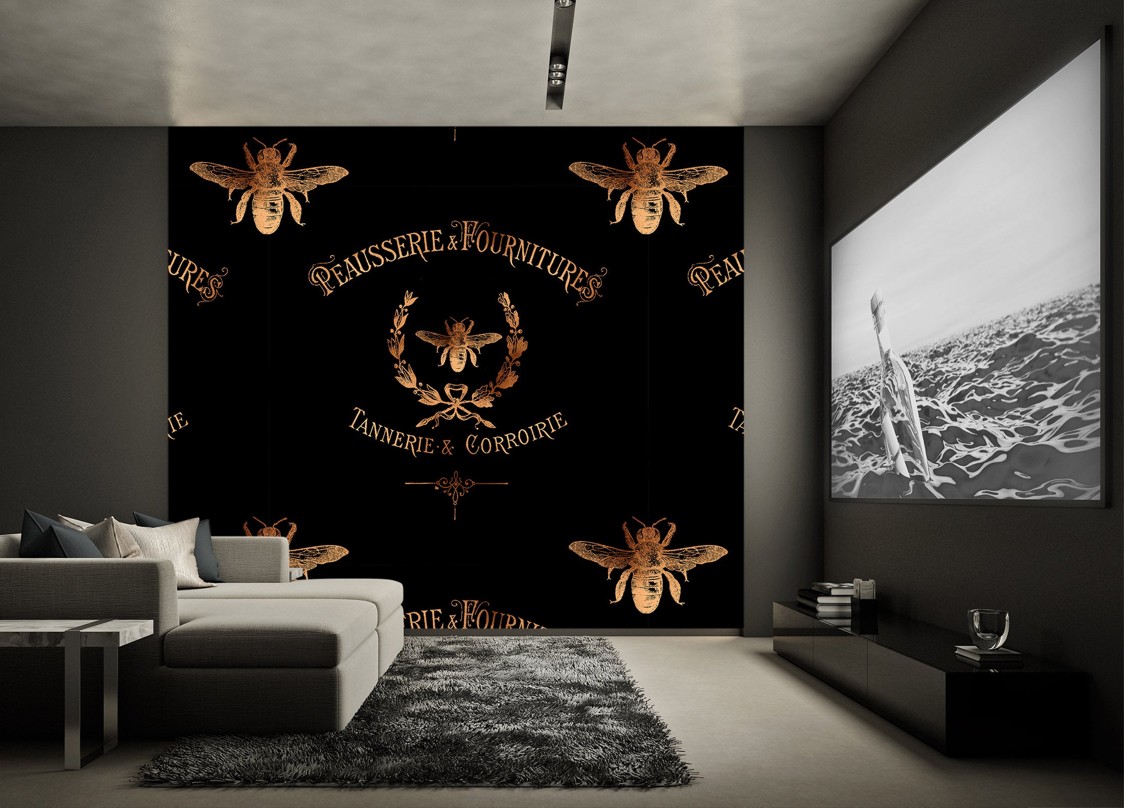 3D Golden Bug 133 Uta Naumann Wall Mural Wall Murals