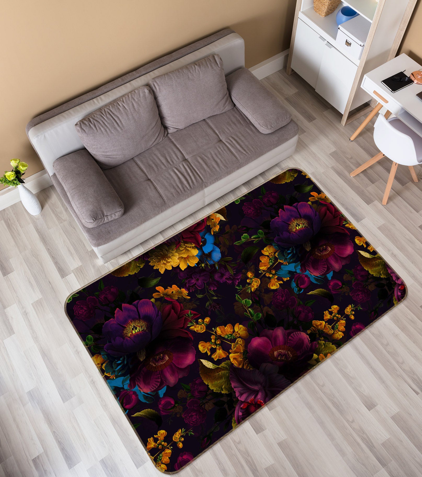 3D Garden Night 158 Uta Naumann Rug Non Slip Rug Mat