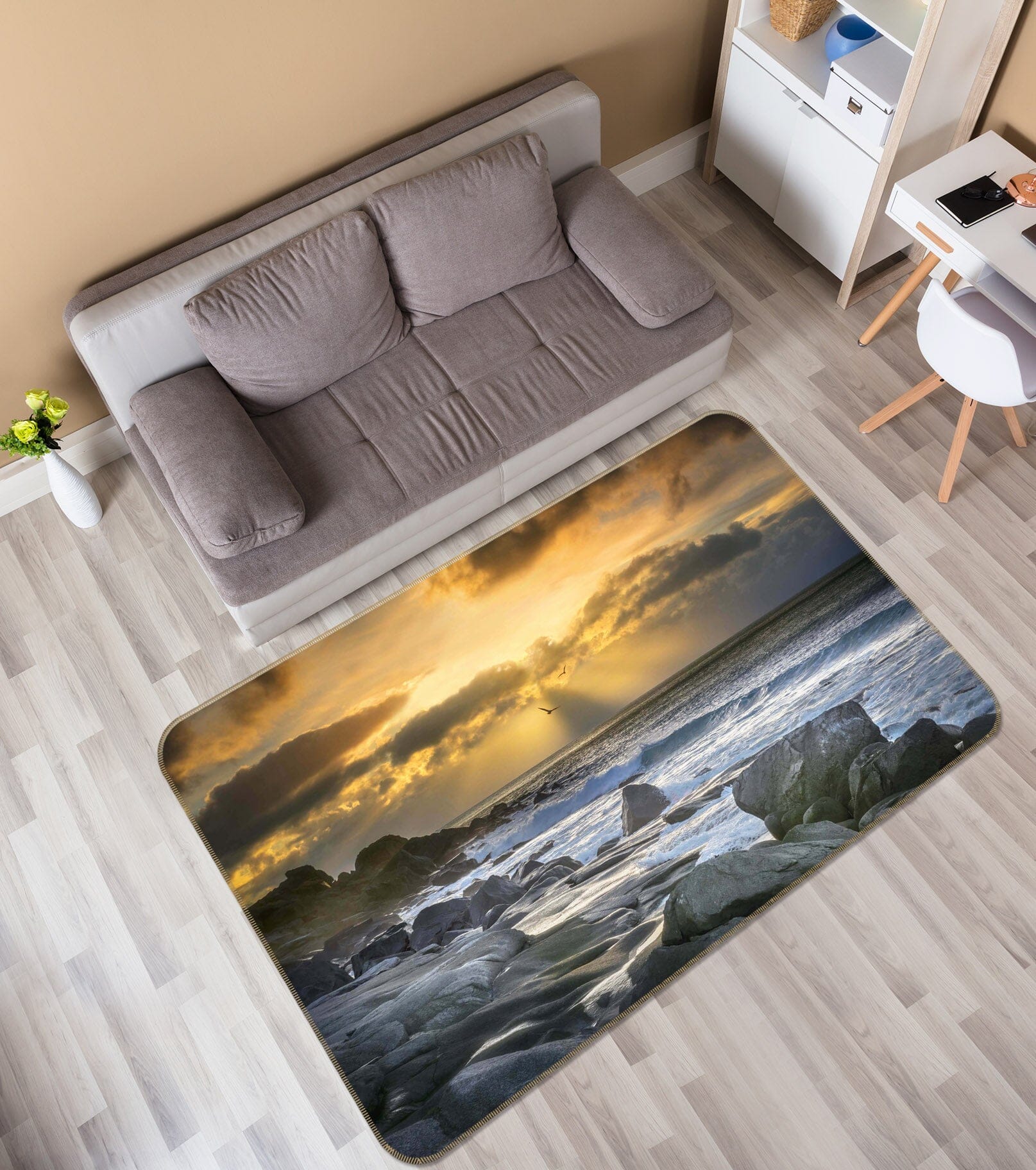 3D Sun Glacier 1130 Marco Carmassi Rug Non Slip Rug Mat Mat AJ Creativity Home 