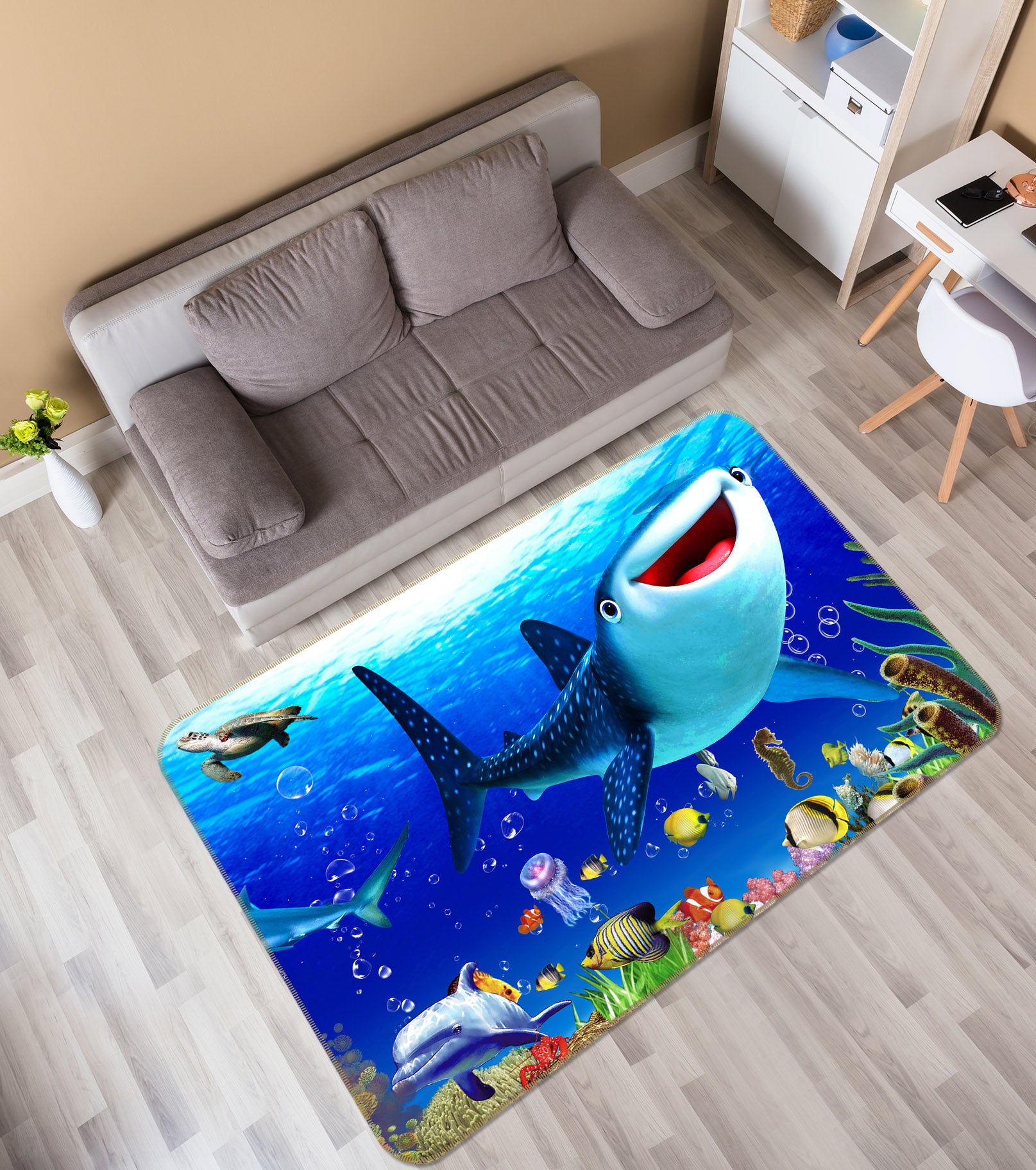 3D Sea Shark 68166 Animal Non Slip Rug Mat