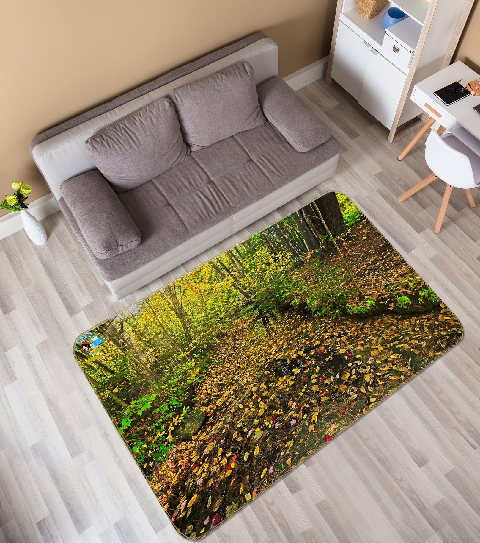 3D Leaf Creek 62053 Kathy Barefield Rug Non Slip Rug Mat