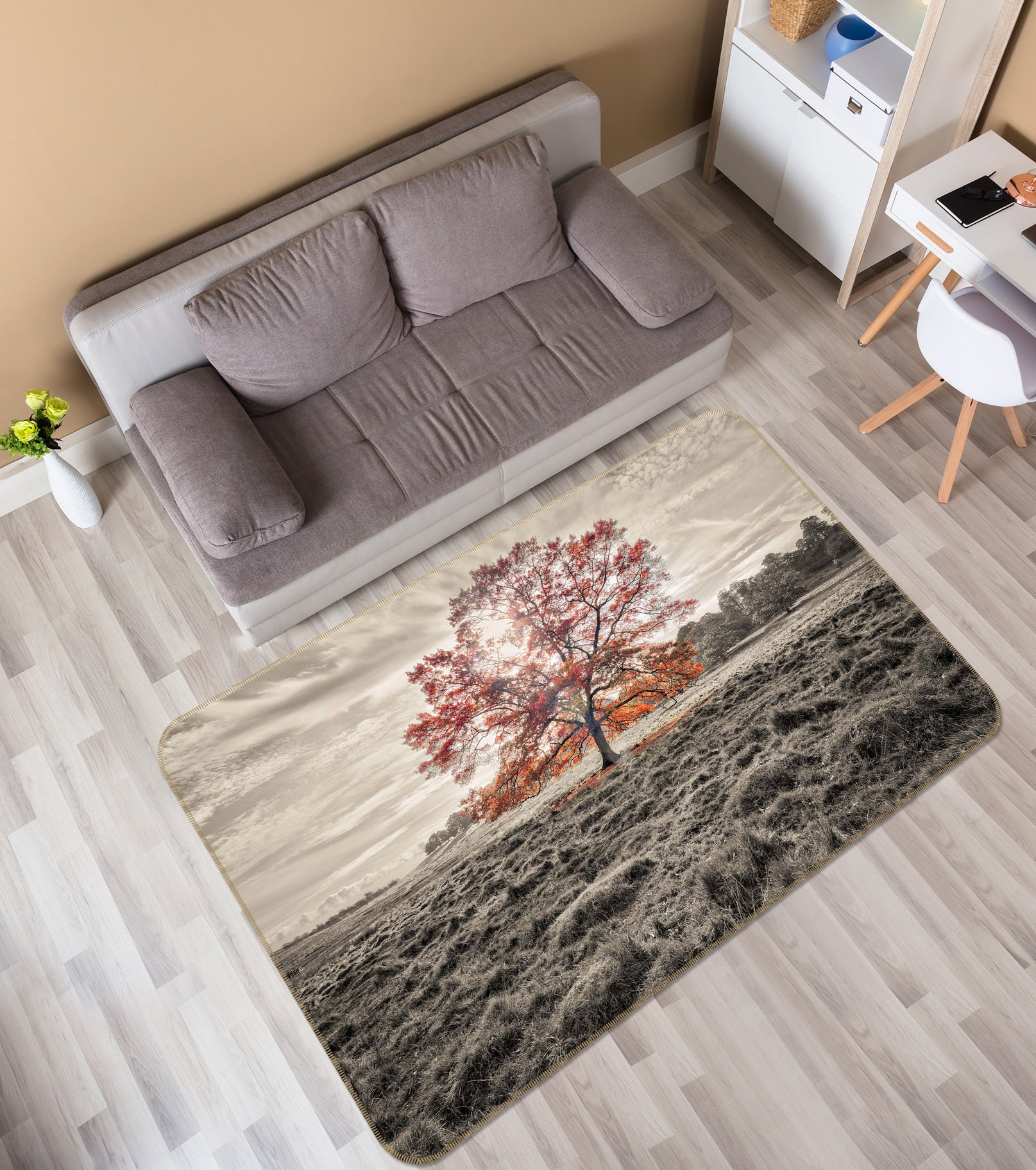 3D Prairie Mangrove 151 Assaf Frank Rug Non Slip Rug Mat