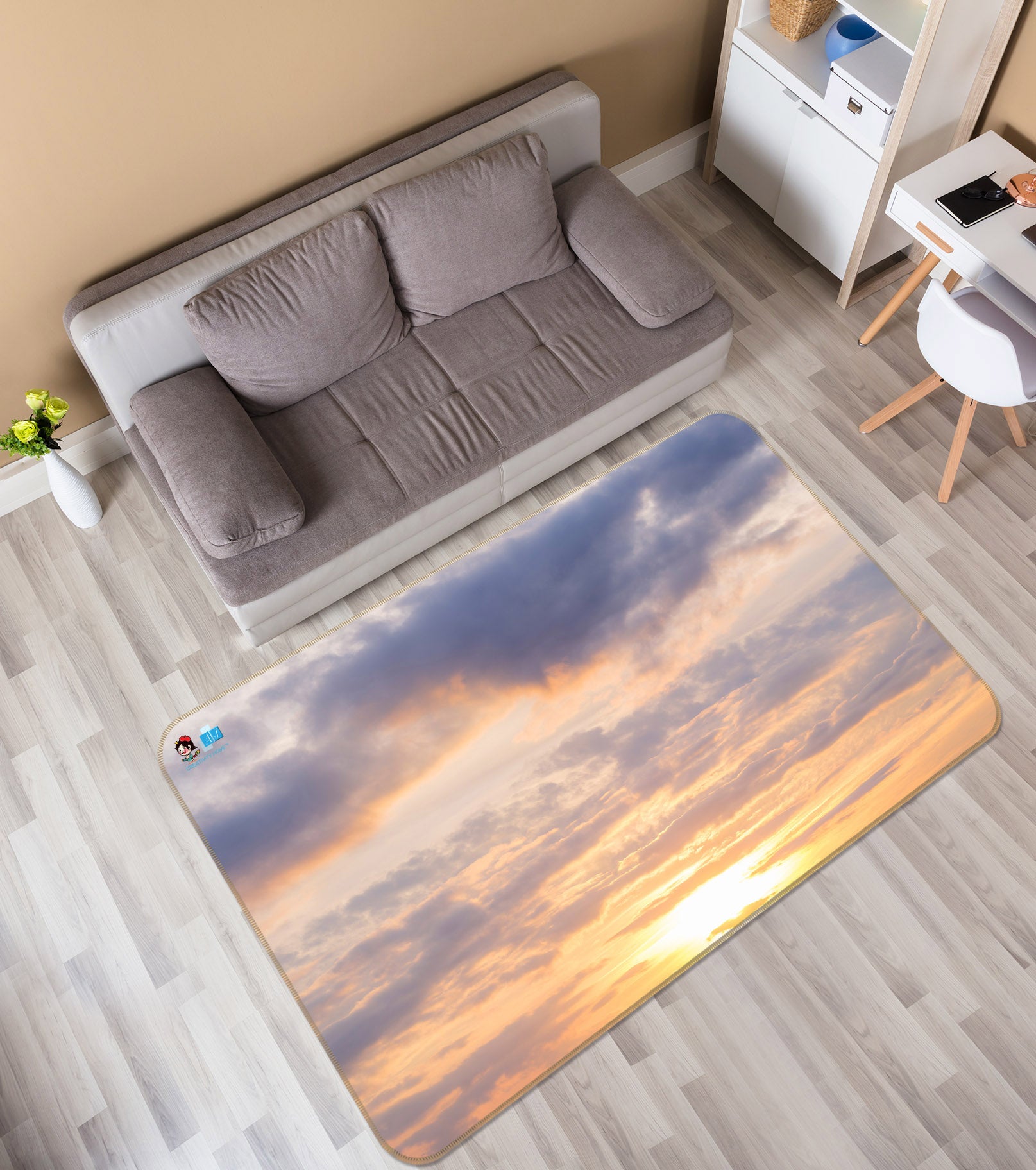 3D Sky Cloud 6790 Assaf Frank Rug Non Slip Rug Mat