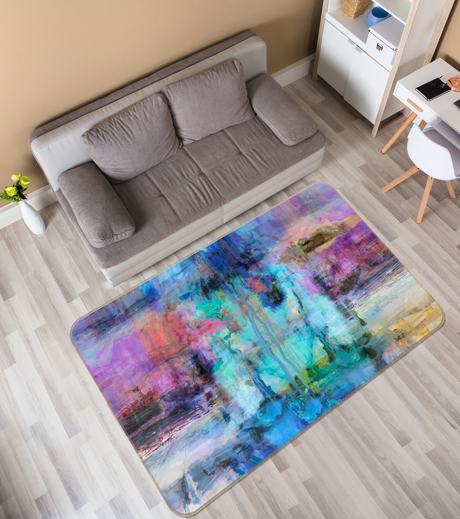 3D Graffiti Painting 120 Michael Tienhaara Rug Non Slip Rug Mat