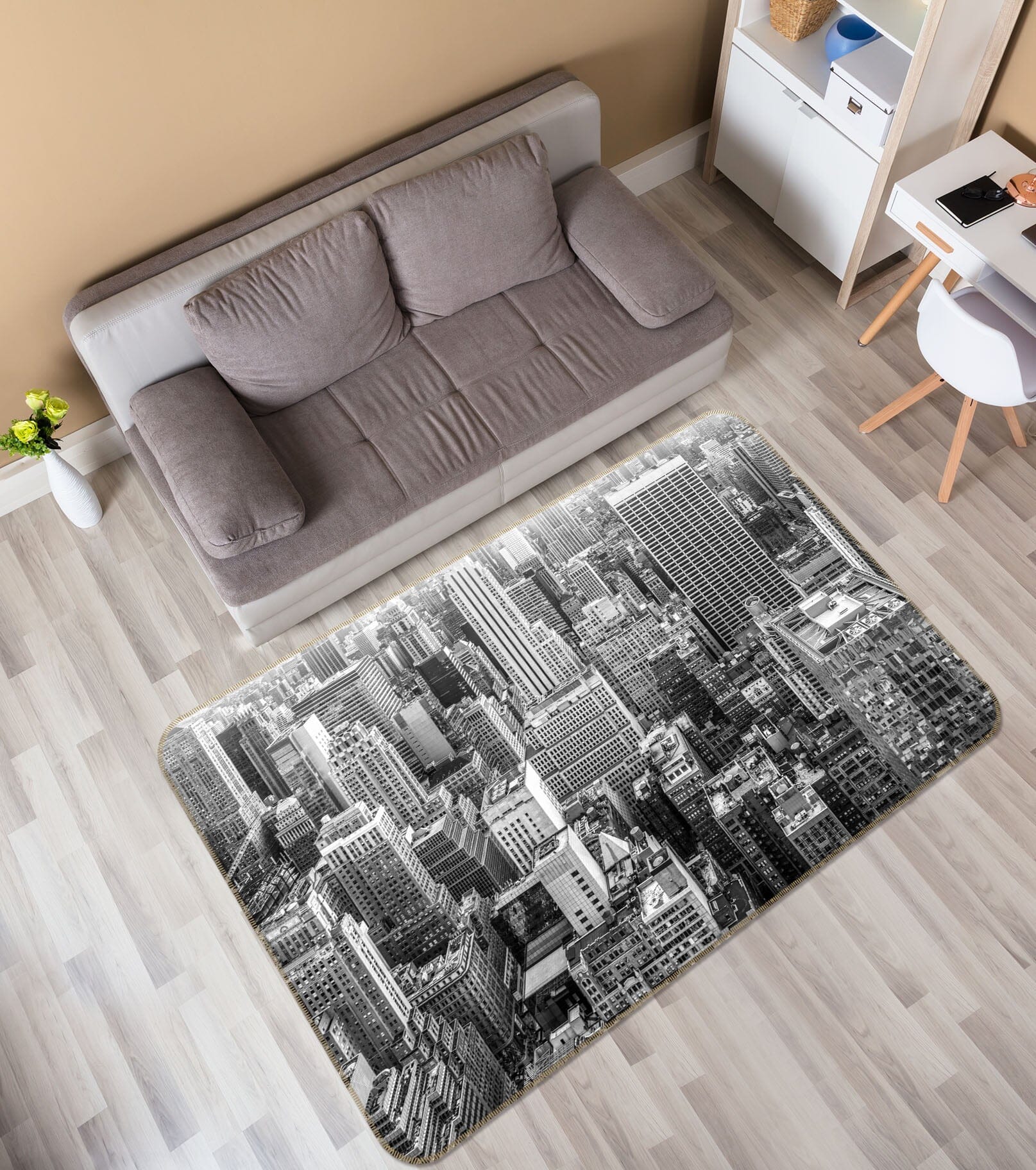 3D Grey City 1135 Marco Carmassi Rug Non Slip Rug Mat Mat AJ Creativity Home 