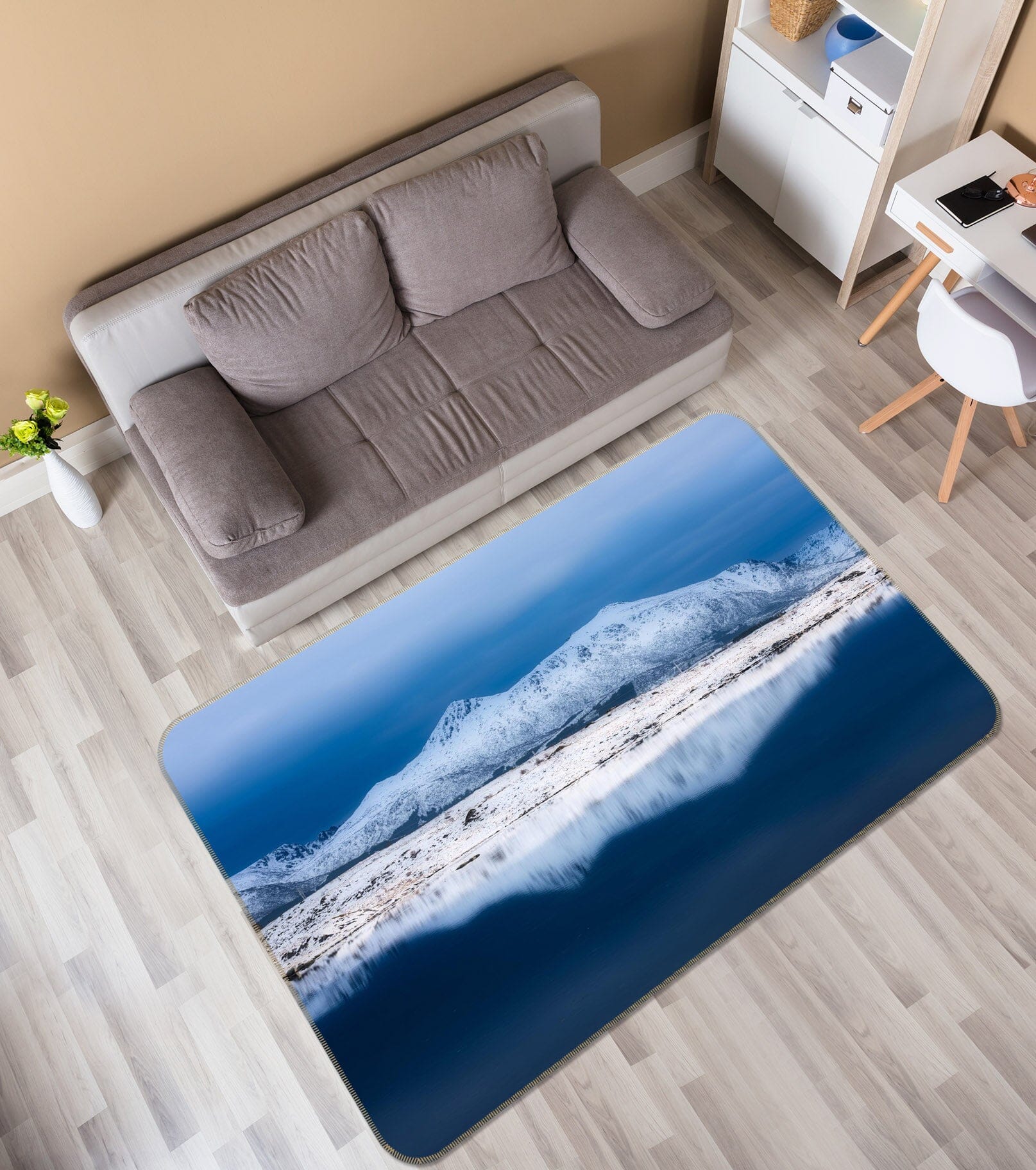 3D Snow Mountain 1125 Marco Carmassi Rug Non Slip Rug Mat Mat AJ Creativity Home 