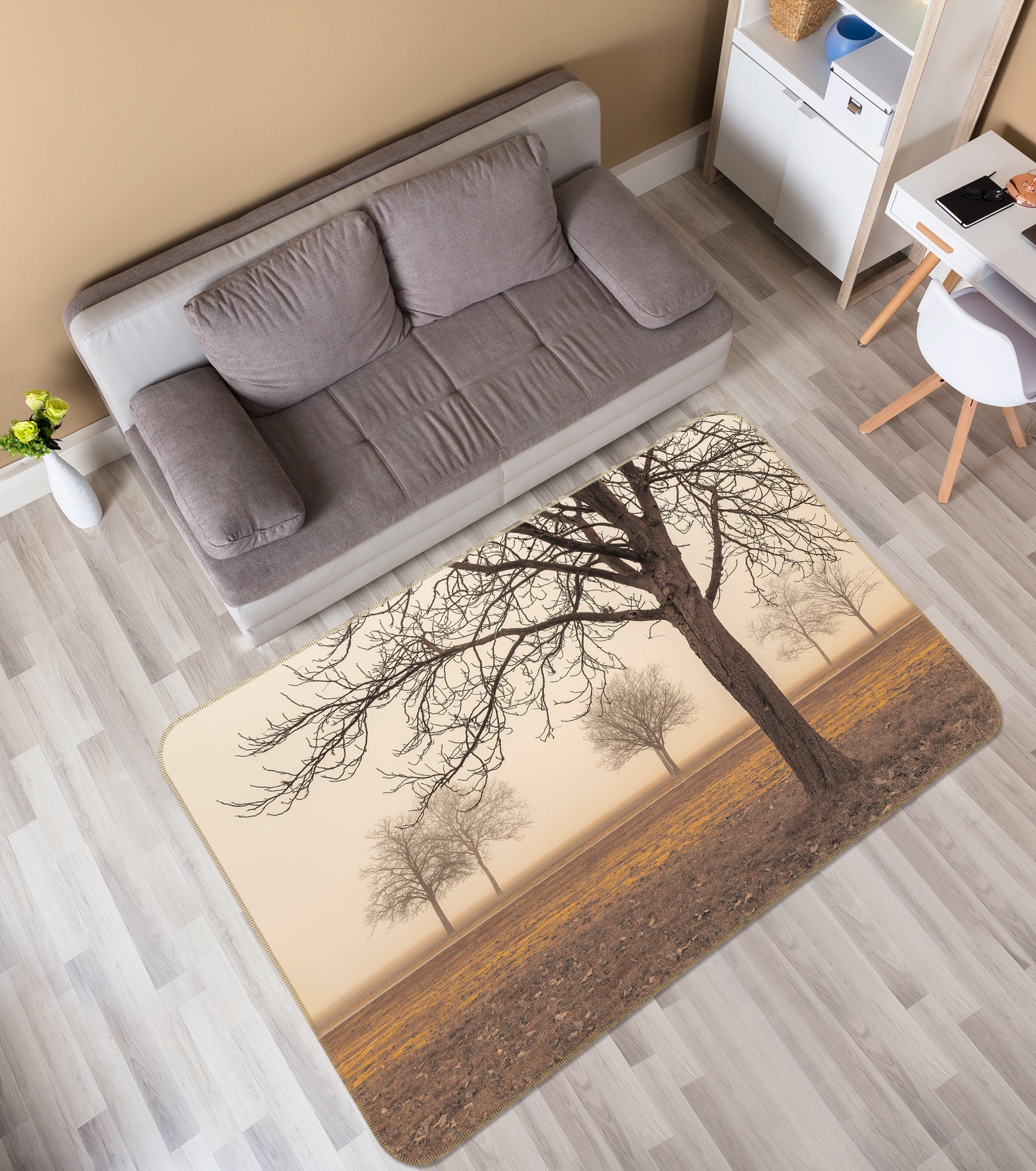 3D Trees 83216 Assaf Frank Rug Non Slip Rug Mat