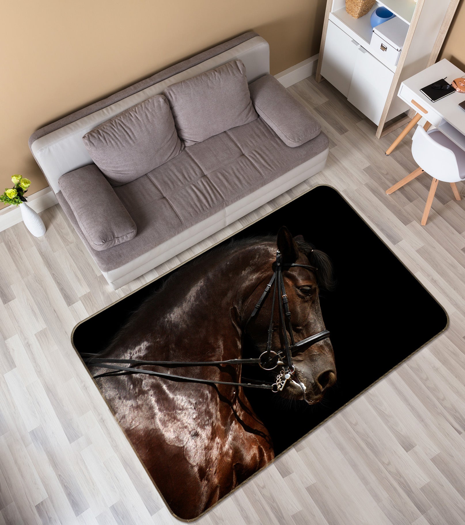 3D Horses 38145 Animal Non Slip Rug Mat