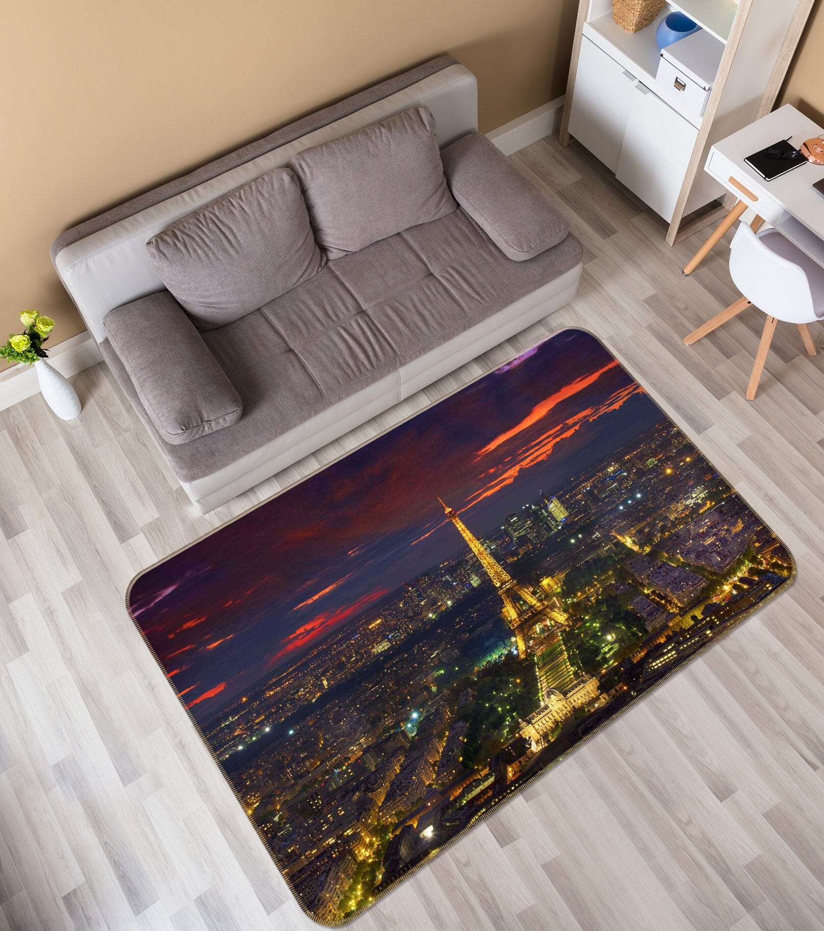 3D Light Tower 1079 Marco Carmassi Rug Non Slip Rug Mat Mat AJ Creativity Home 