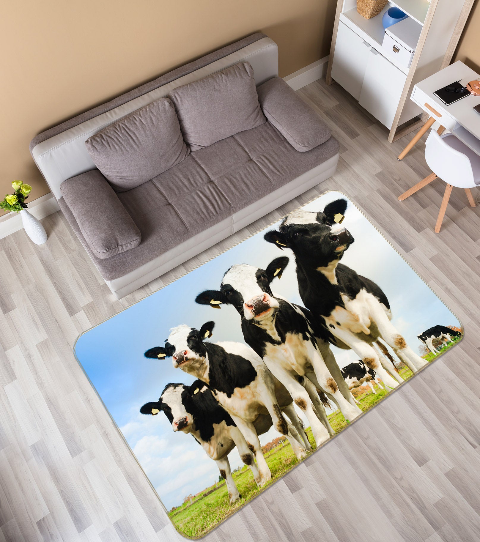 3D Cow Herd 68190 Animal Non Slip Rug Mat