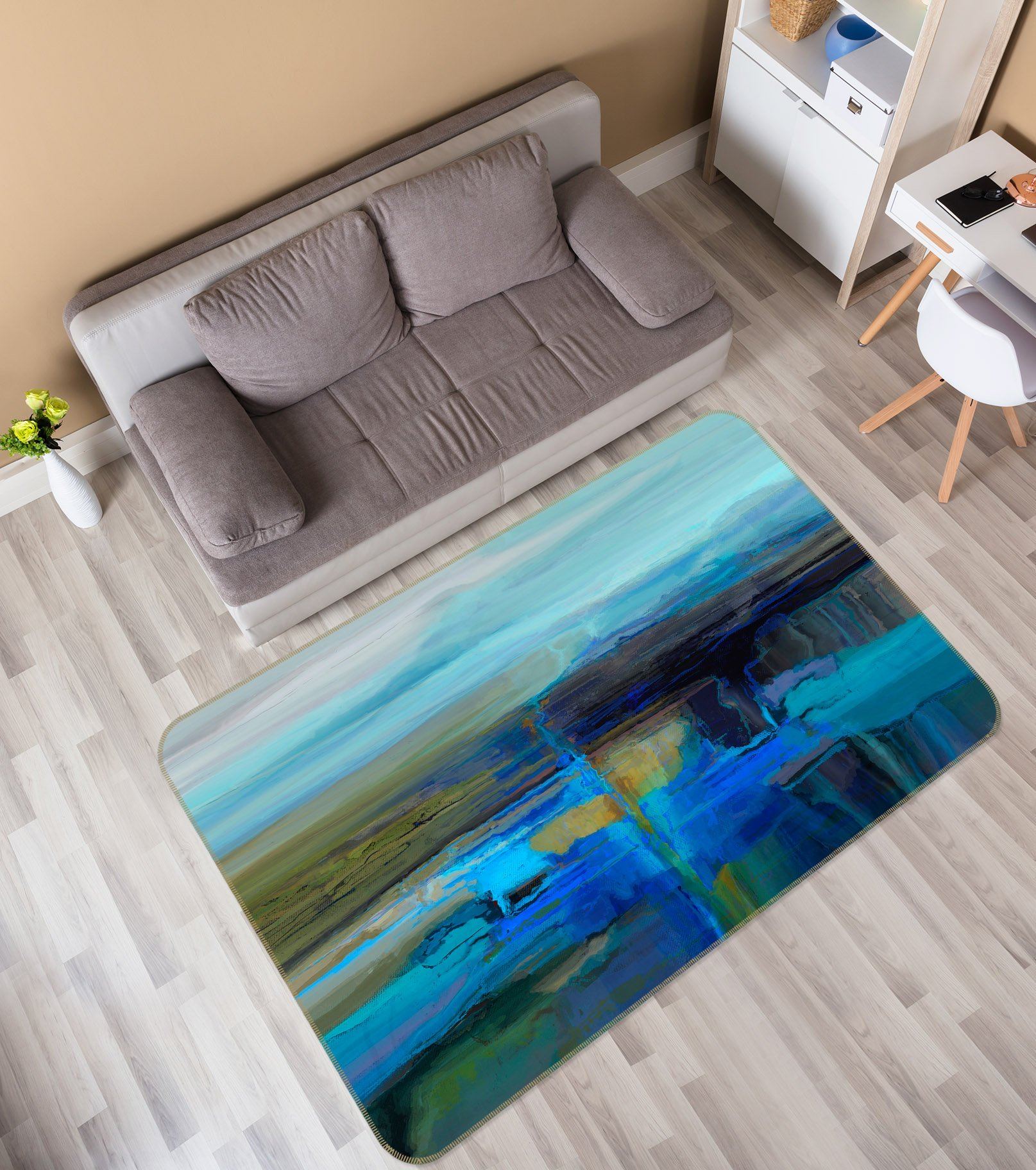 3D Blue Lake 1025 Michael Tienhaara Rug Non Slip Rug Mat Mat AJ Creativity Home 