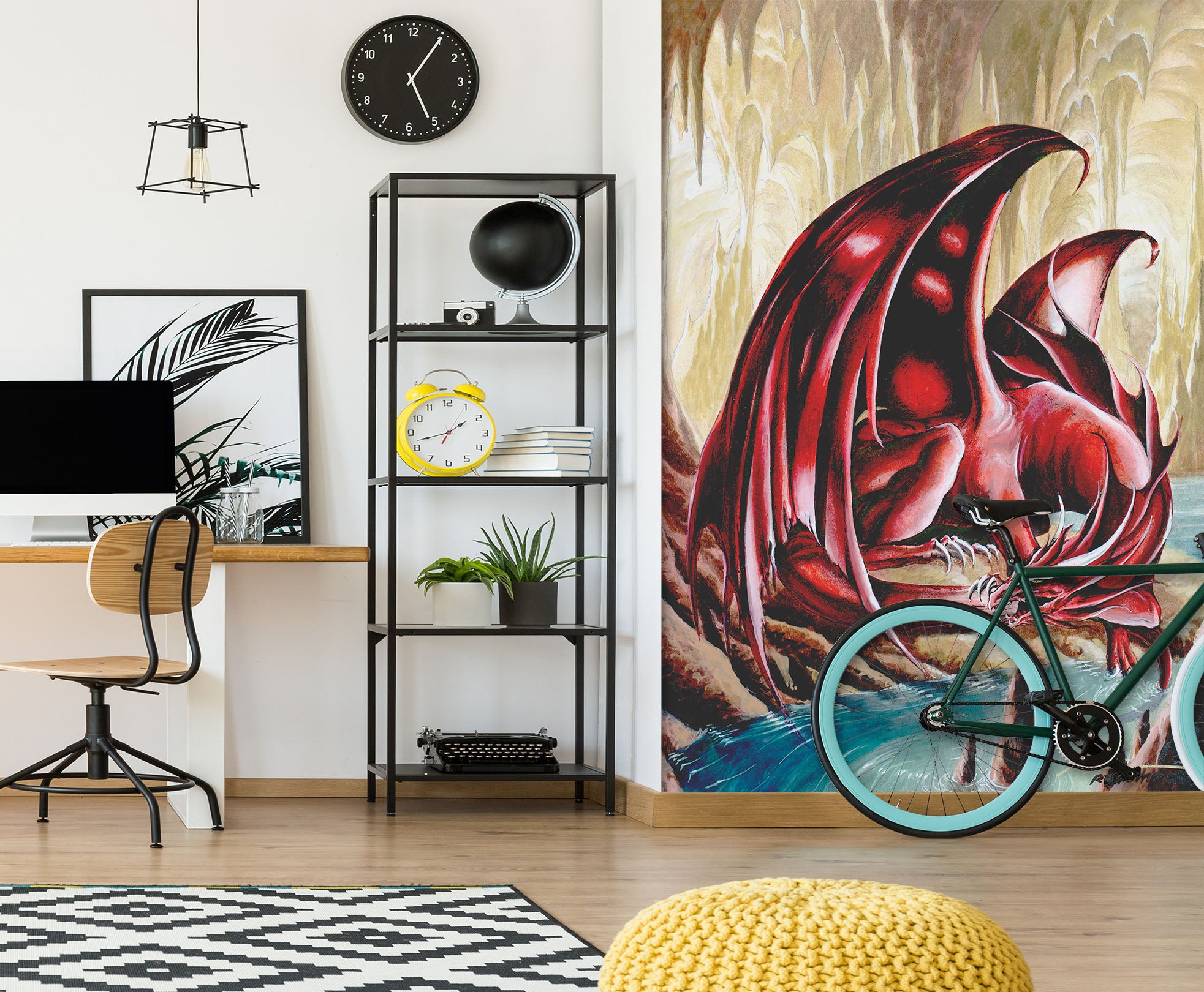 3D Red Dragon 8144 Ruth Thompson Wall Mural Wall Murals