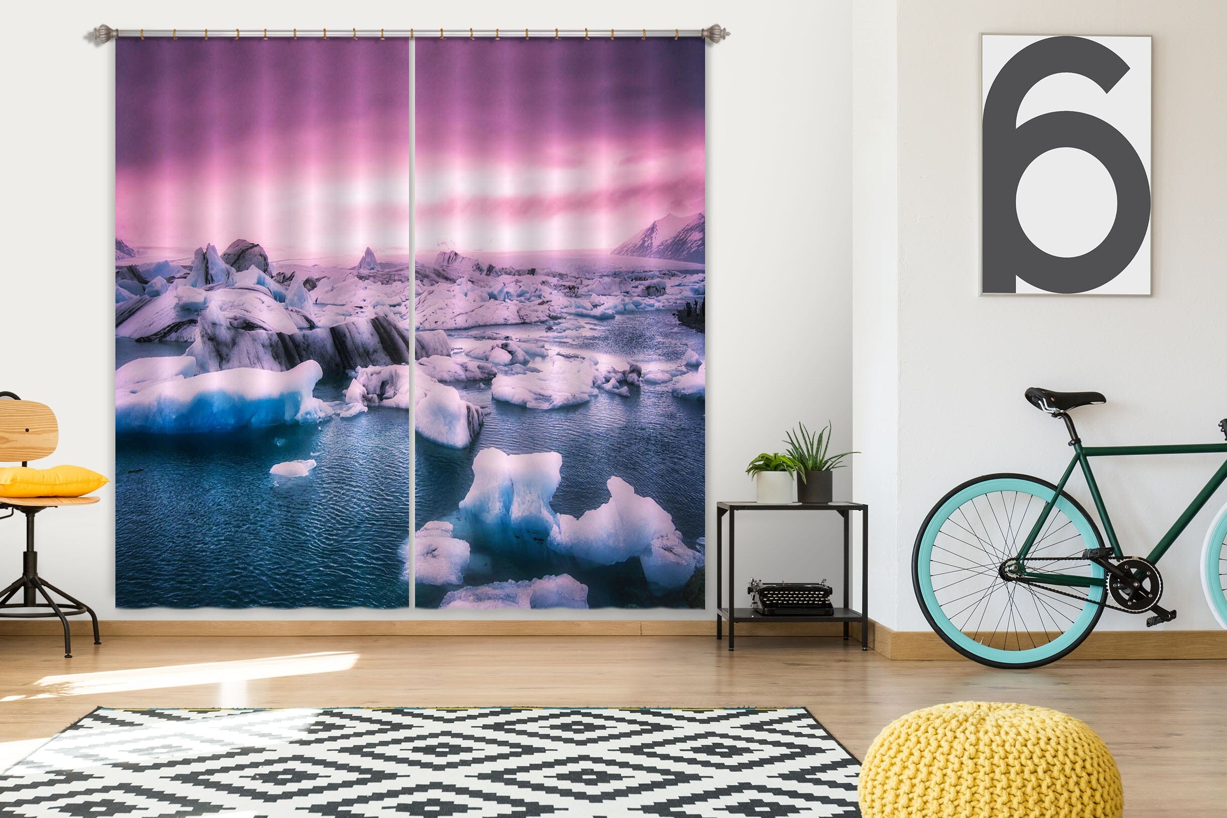 3D Melting Snow 127 Marco Carmassi Curtain Curtains Drapes Curtains AJ Creativity Home 