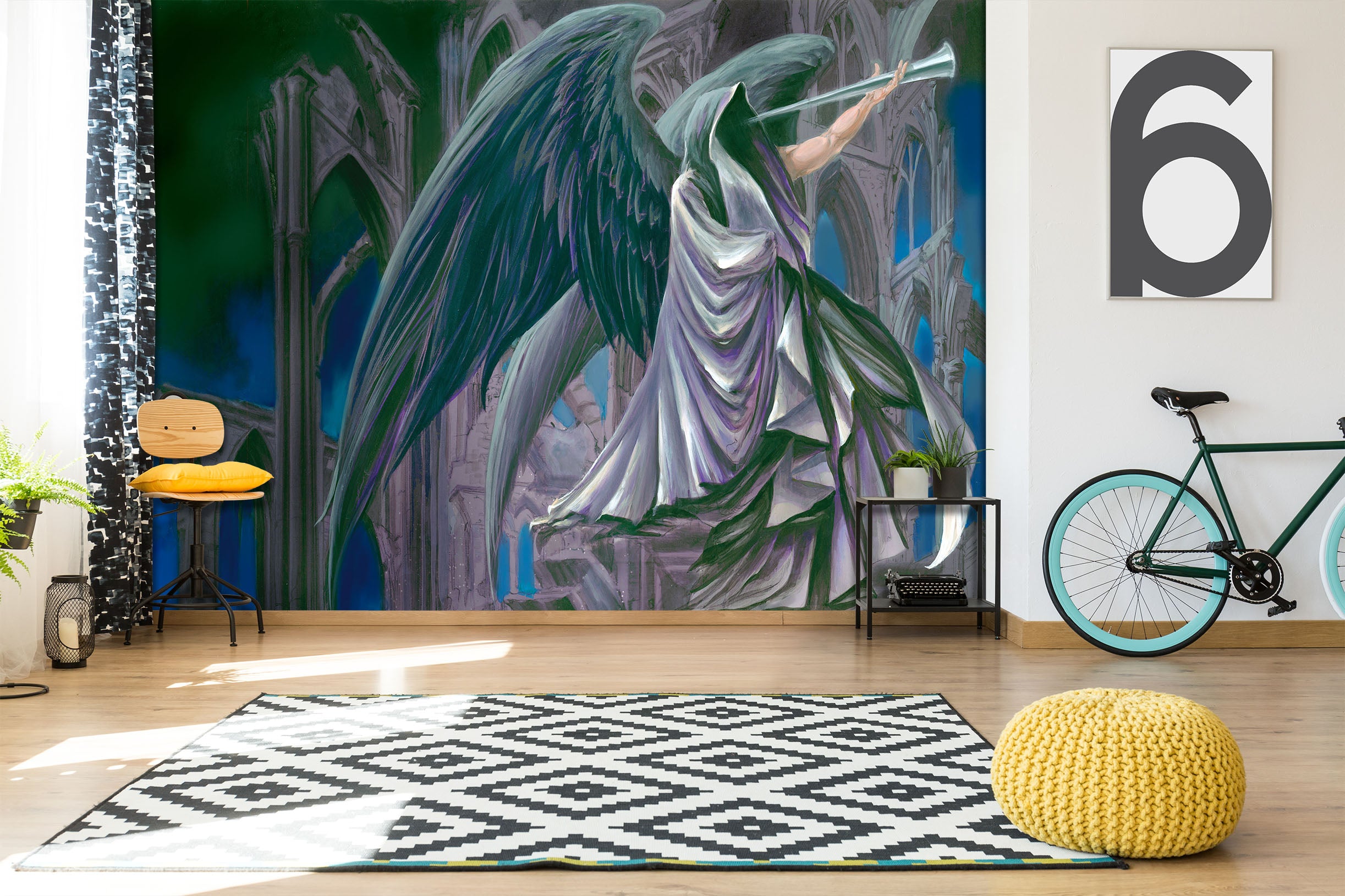 3D Dark Wings 8101 Ruth Thompson Wall Mural Wall Murals