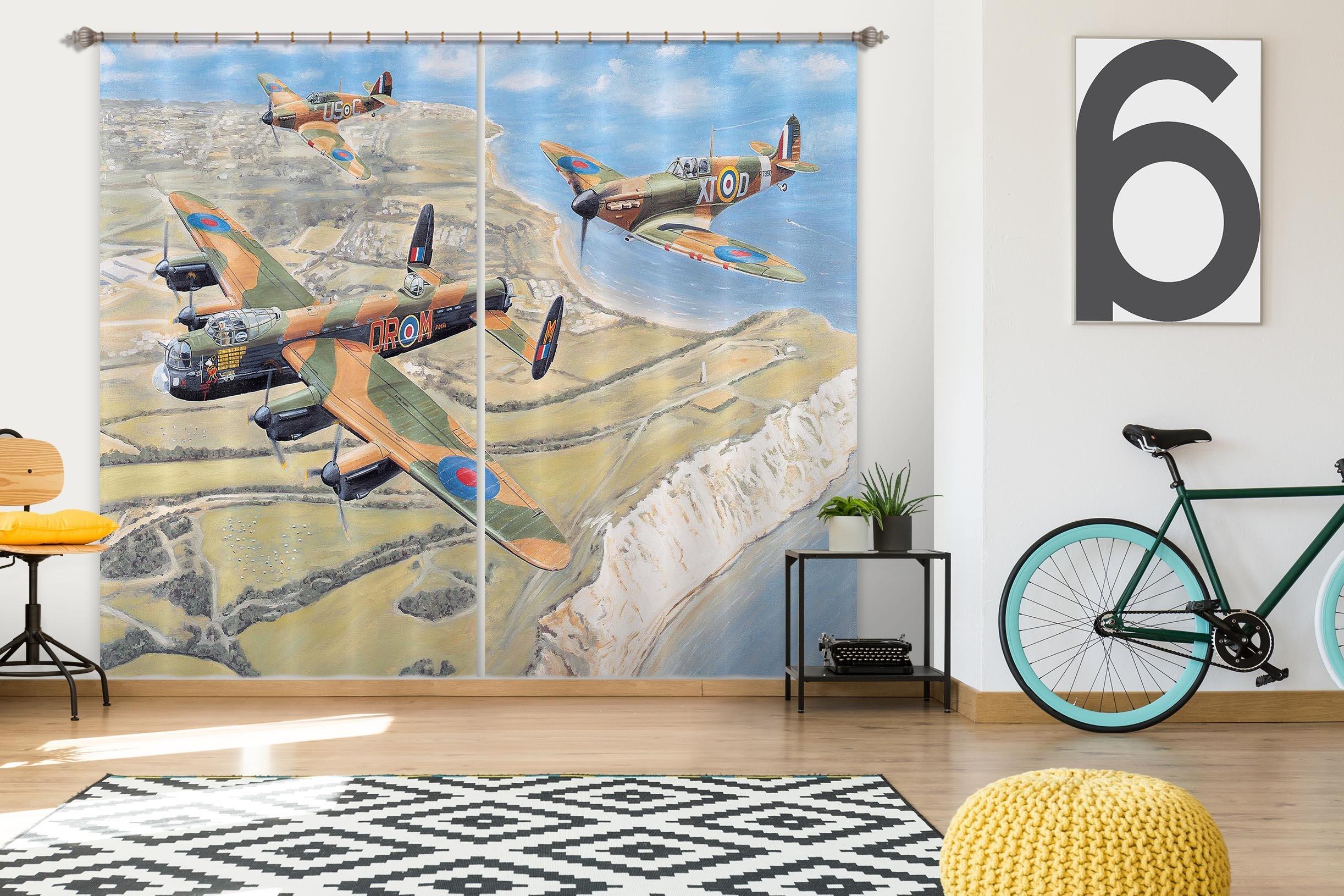 3D Battle Of Britain Memorial Flight 047 Trevor Mitchell Curtain Curtains Drapes Curtains AJ Creativity Home 