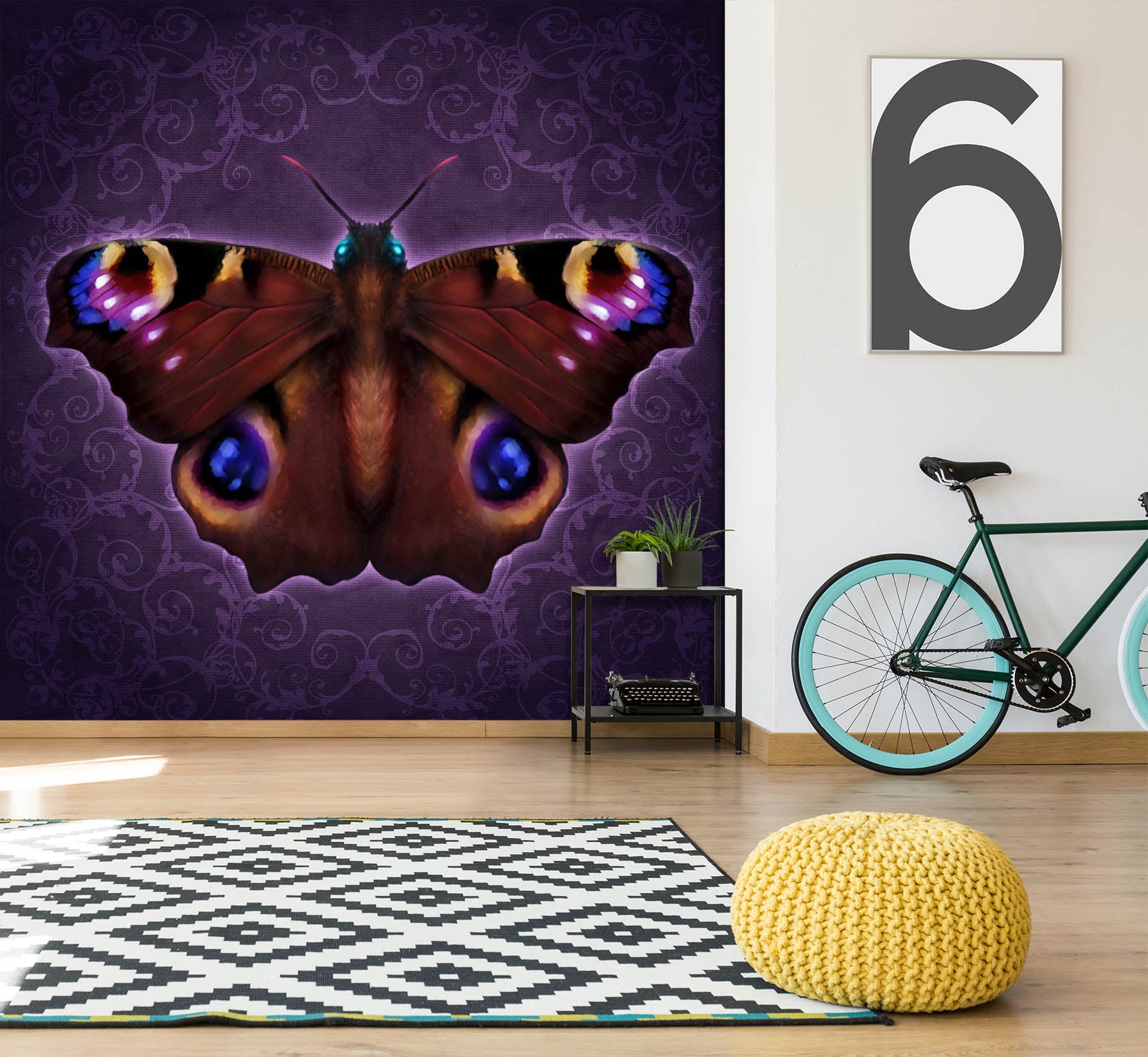 3D Brown Moth 8756 Brigid Ashwood Wall Mural Wall Murals