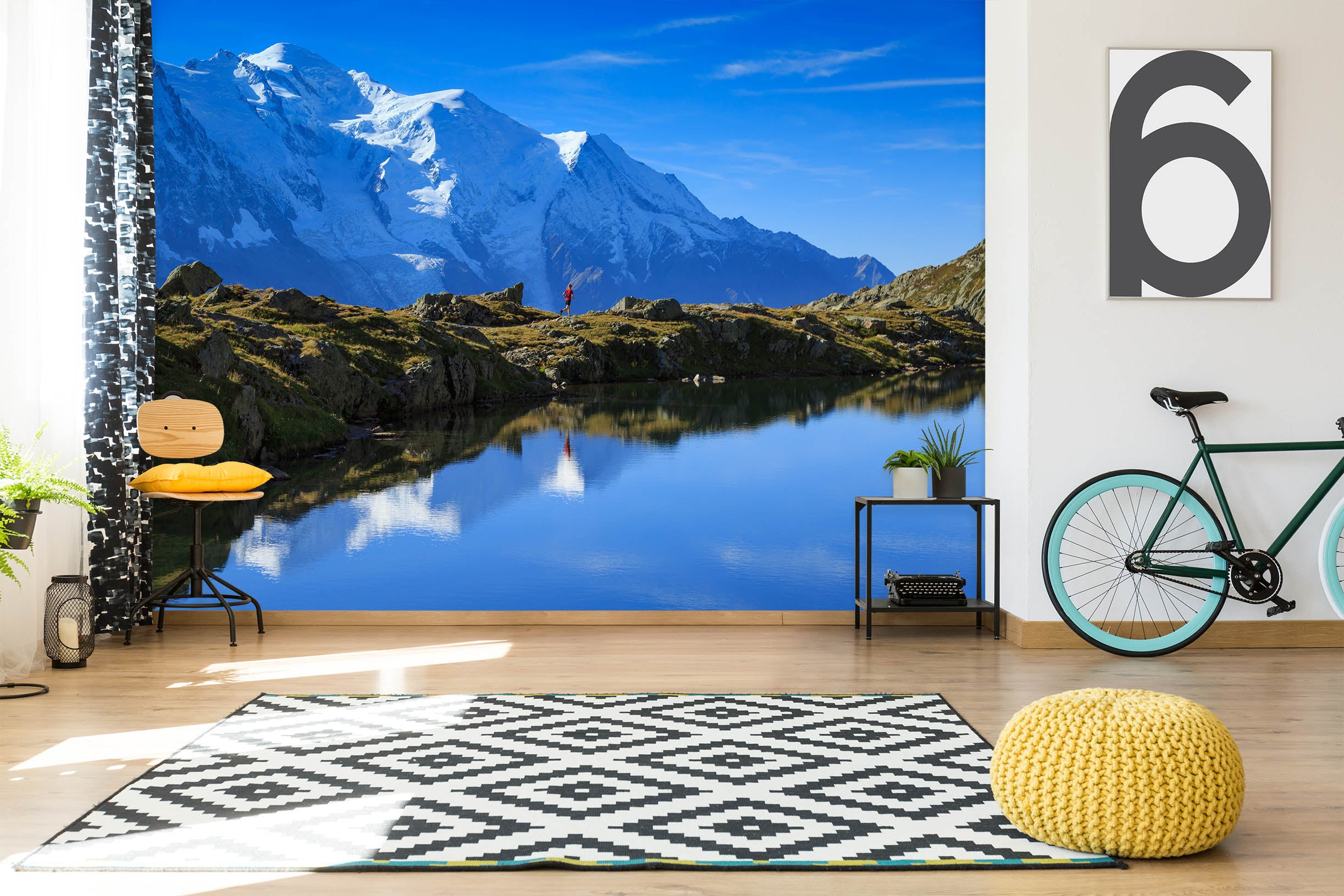 3D Snow Mountain Lake 1125 Wall Murals