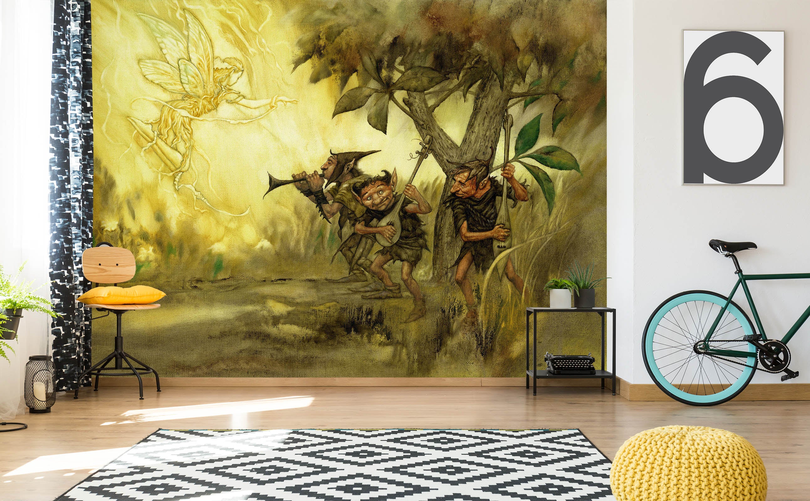 3D Trees Grassland Dwarf 7065 Ciruelo Wall Mural Wall Murals