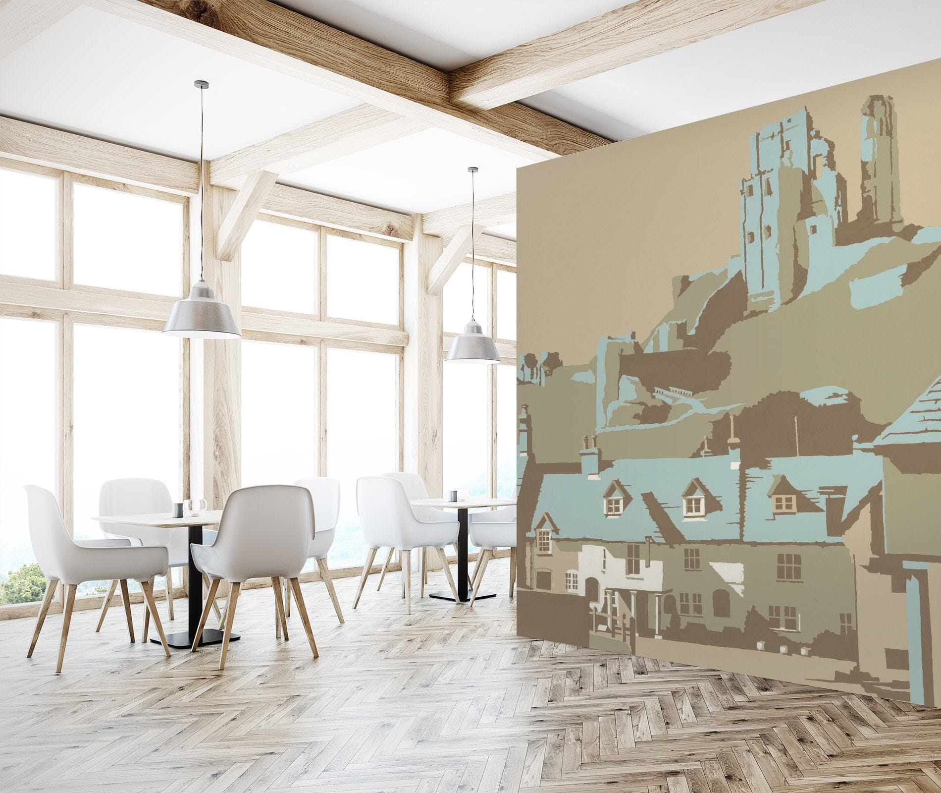 3D Corfe Castle 1014 Steve Read Wall Mural Wall Murals Wallpaper AJ Wallpaper 2 